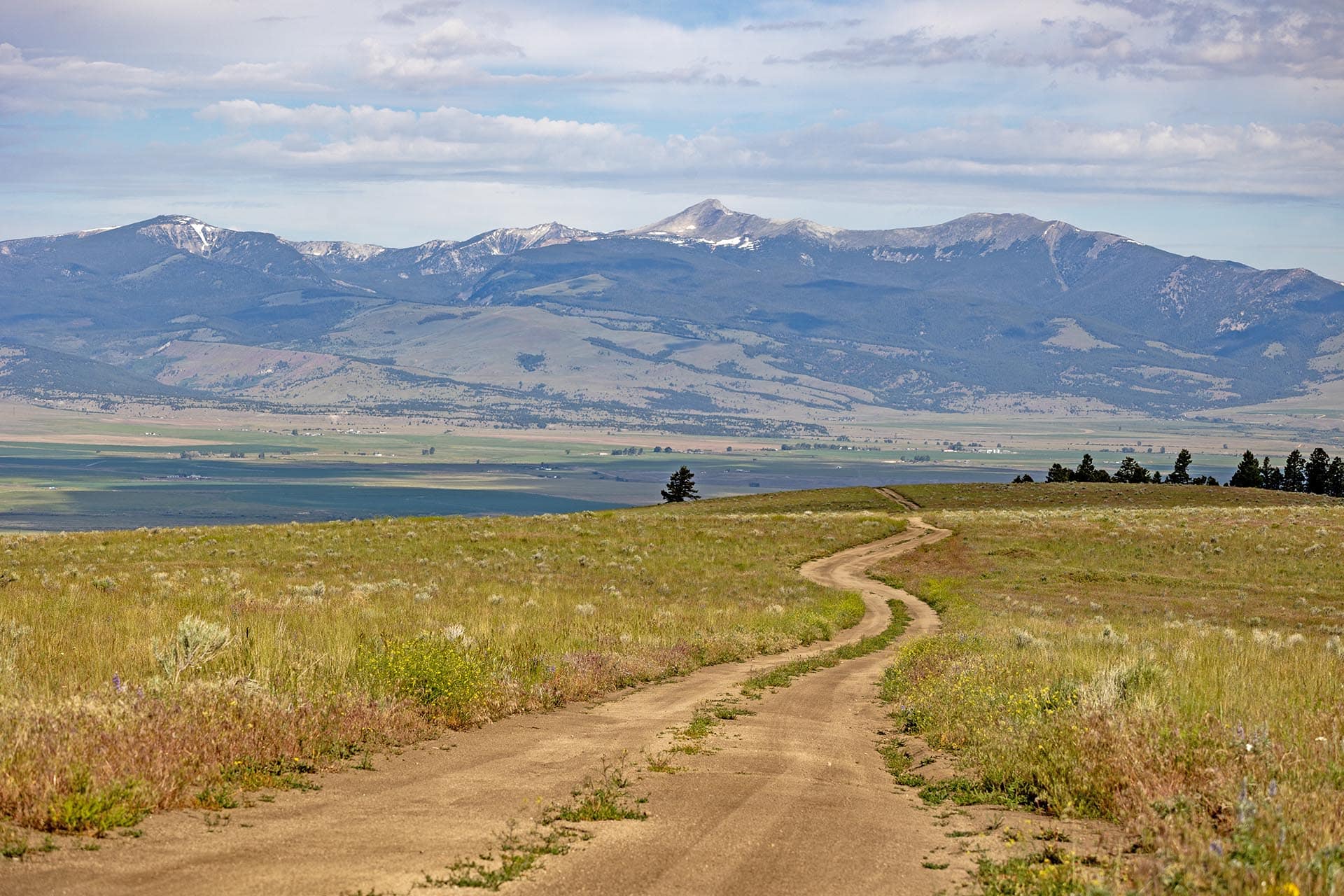 mountain view property with scenic road montana spotted dog retreat