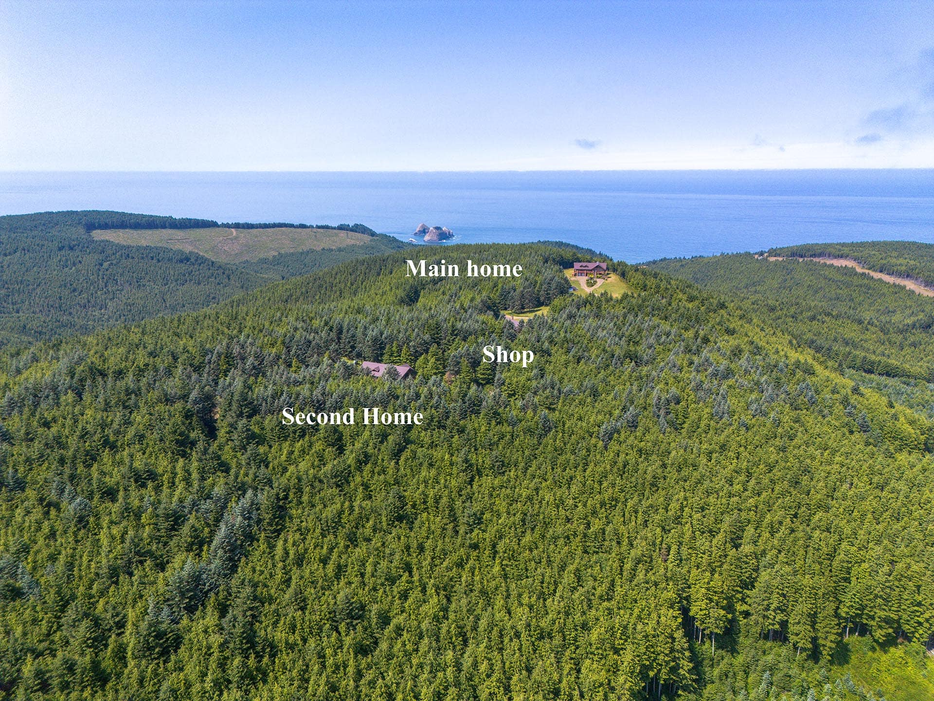 ocean aerial oregon tillamook bay timber retreat