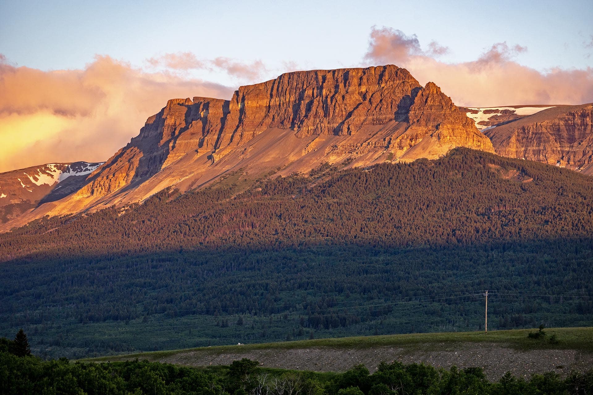 sunset mountain view land montana st. mary overlook