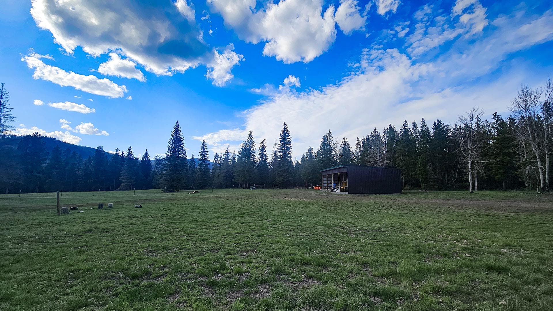 Horse Pasture and shed Montana Willow Creek Reserve
