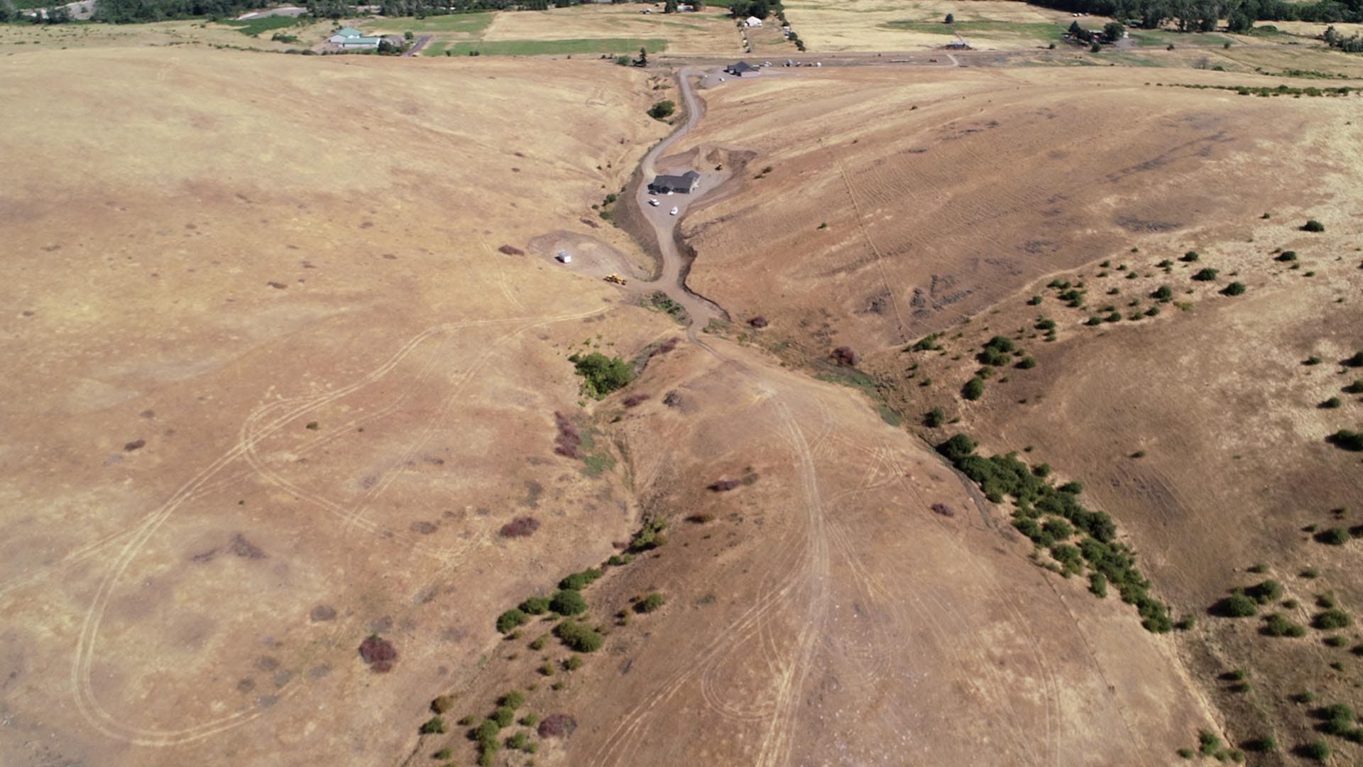 aerial of property lower and upper houses oregon McKay Creek Country Estates