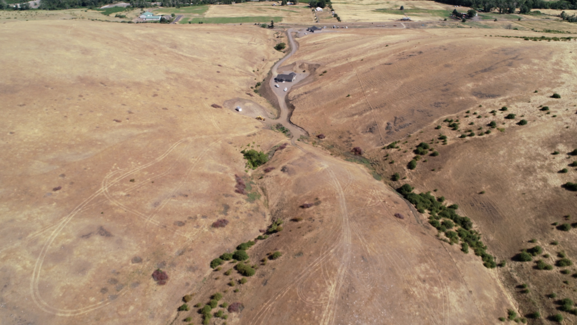 aerial of property lower and upper houses oregon mckay creek homestead