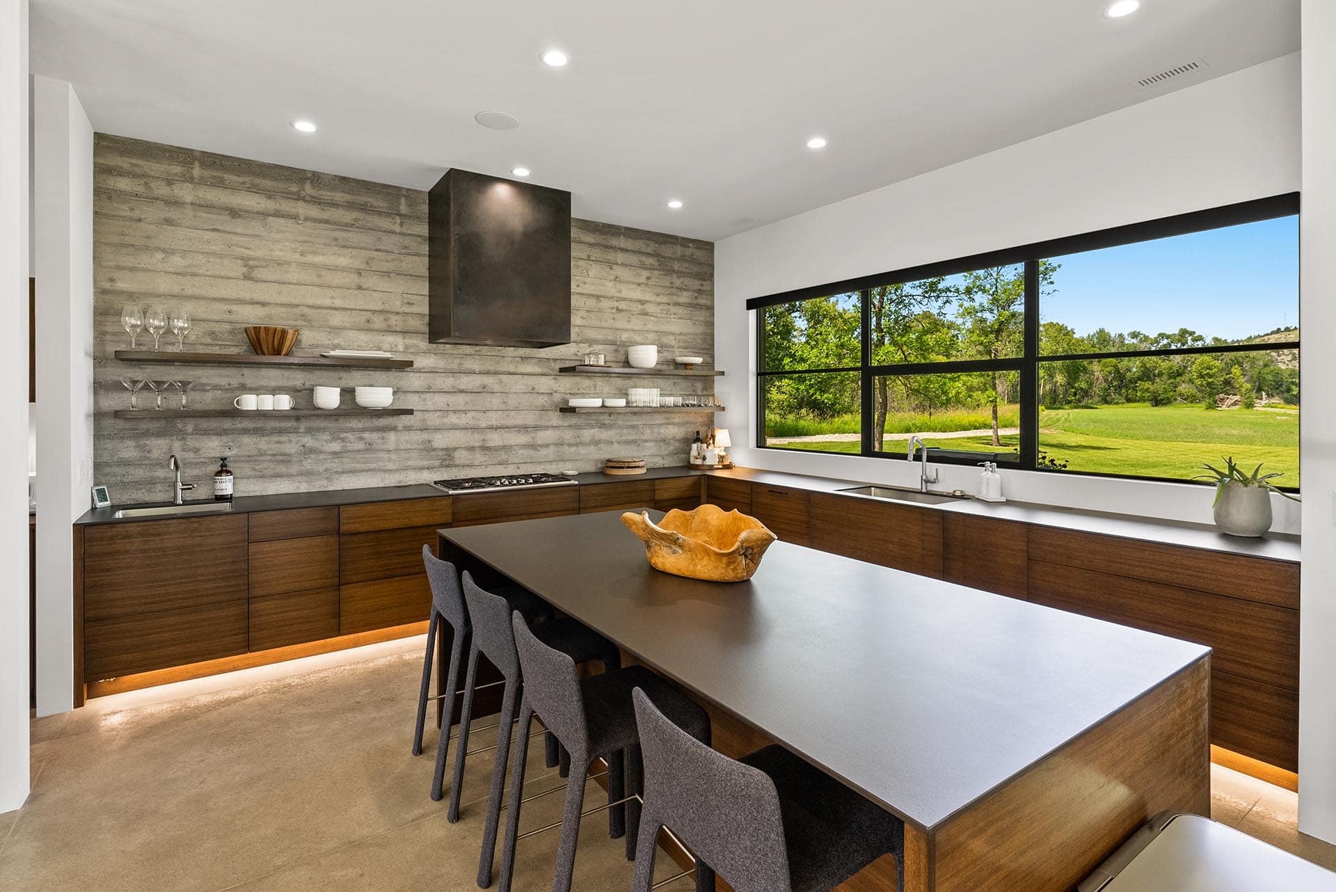 contemporary kitchen acreage view montana stillwater-yellowstone confluence ranch
