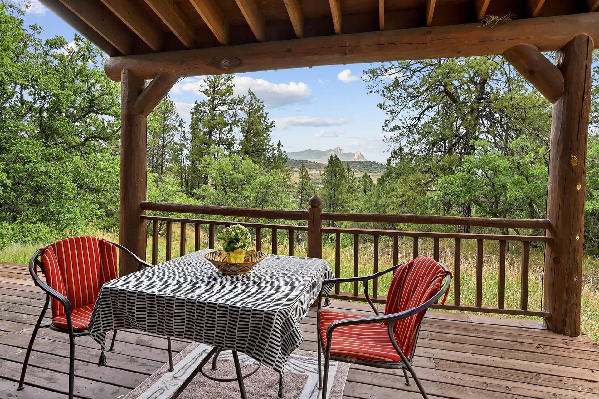 deck with mountain views residential estate colorado endless vista ranch