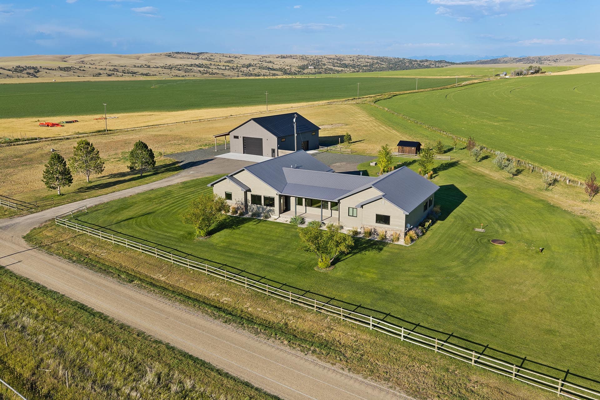fenced acreage with shop for sale montana hollowtop homestead