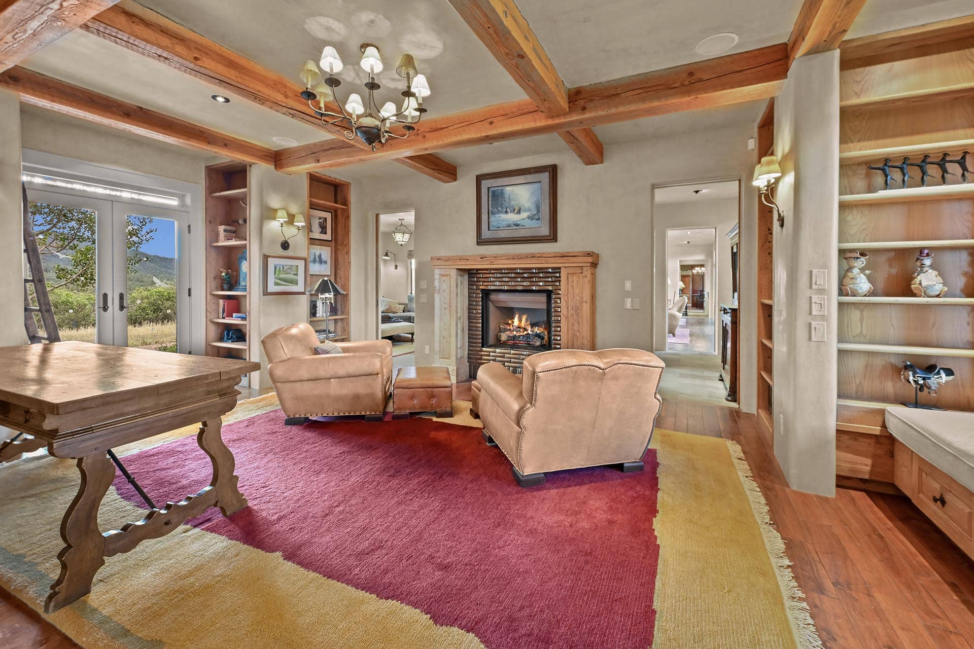 fireplace living room residential estate for sale colorado endless vista ranch