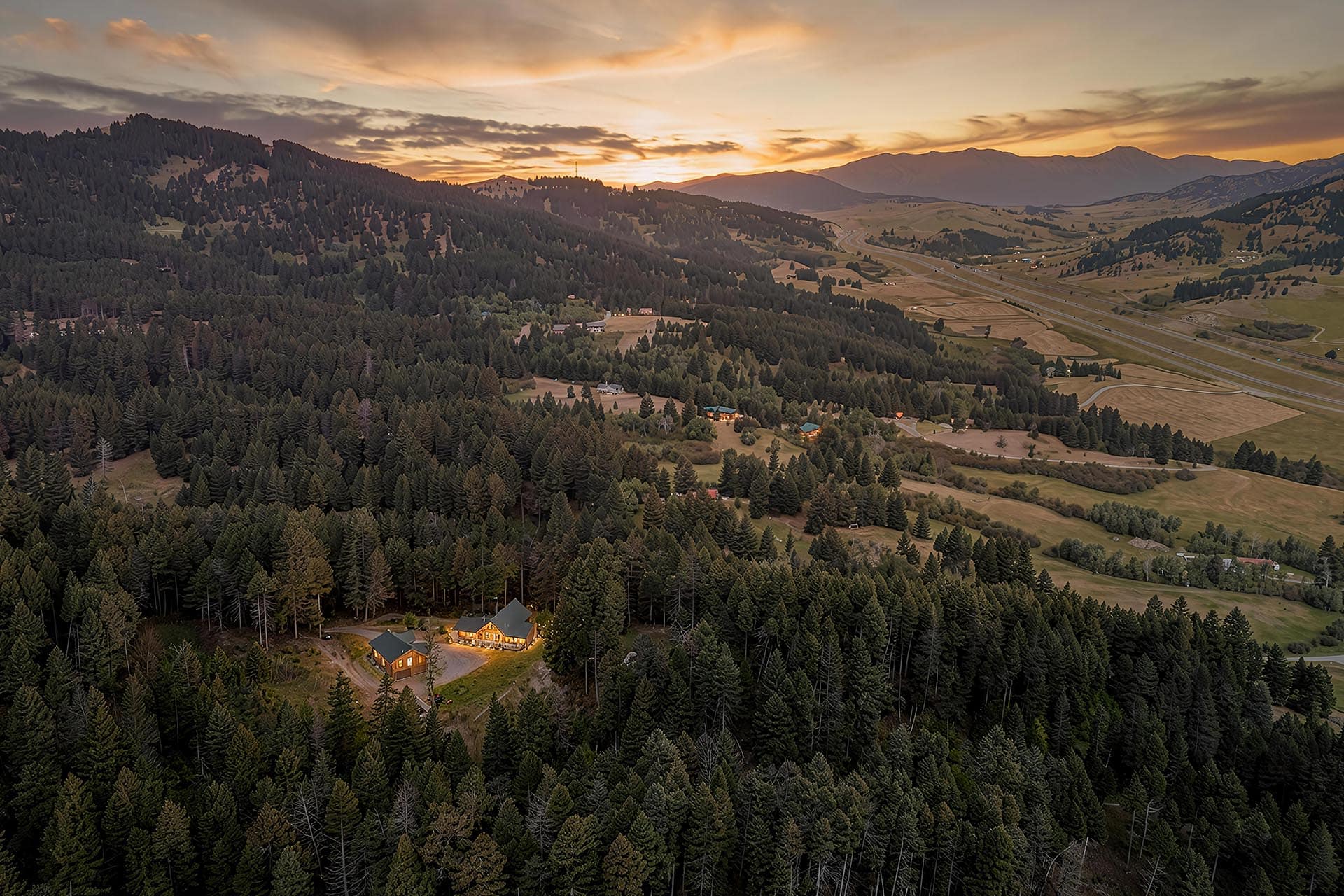 forested acreage with home montana elk ranch