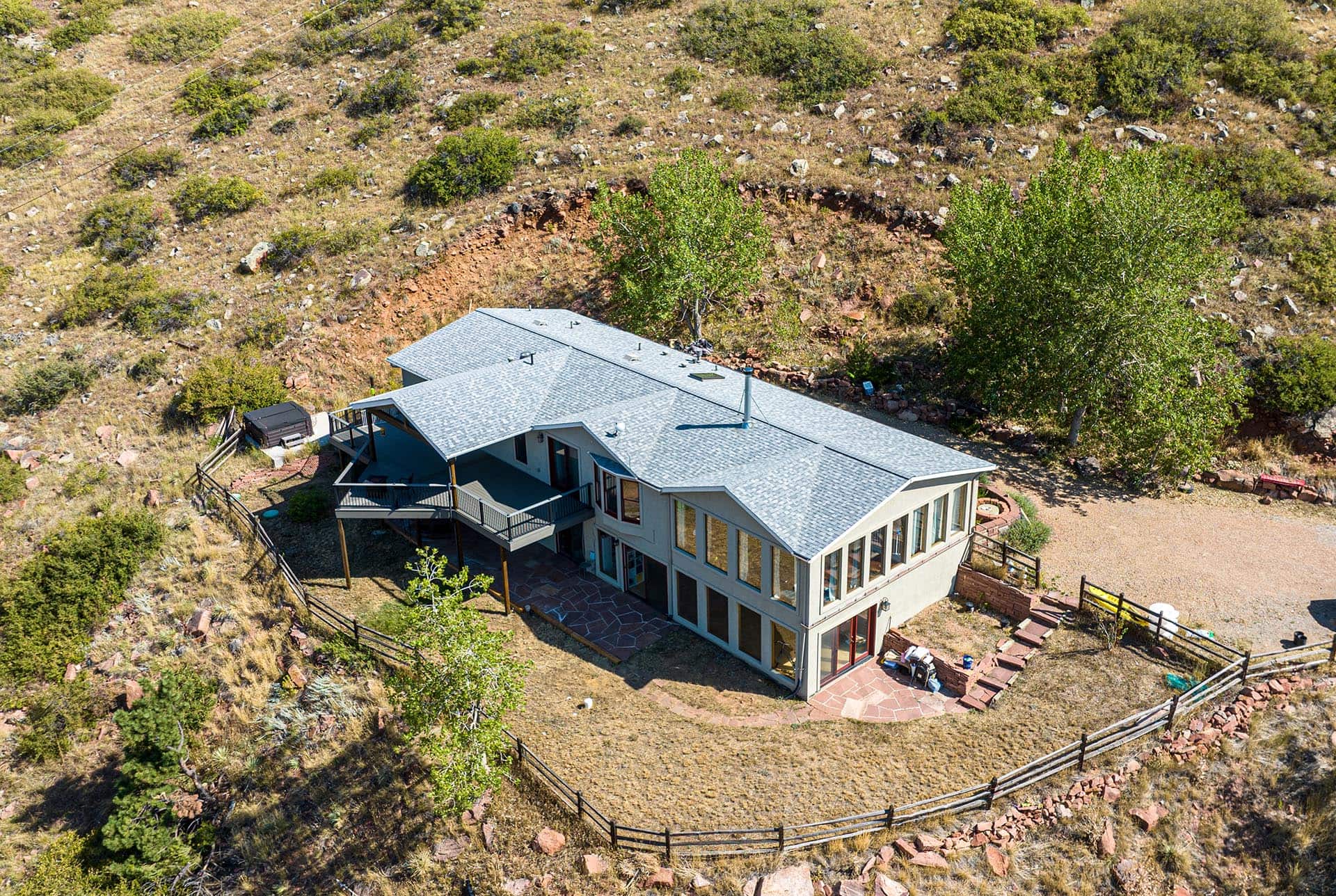 hillside home with deck for sale colorado boulder county vistas