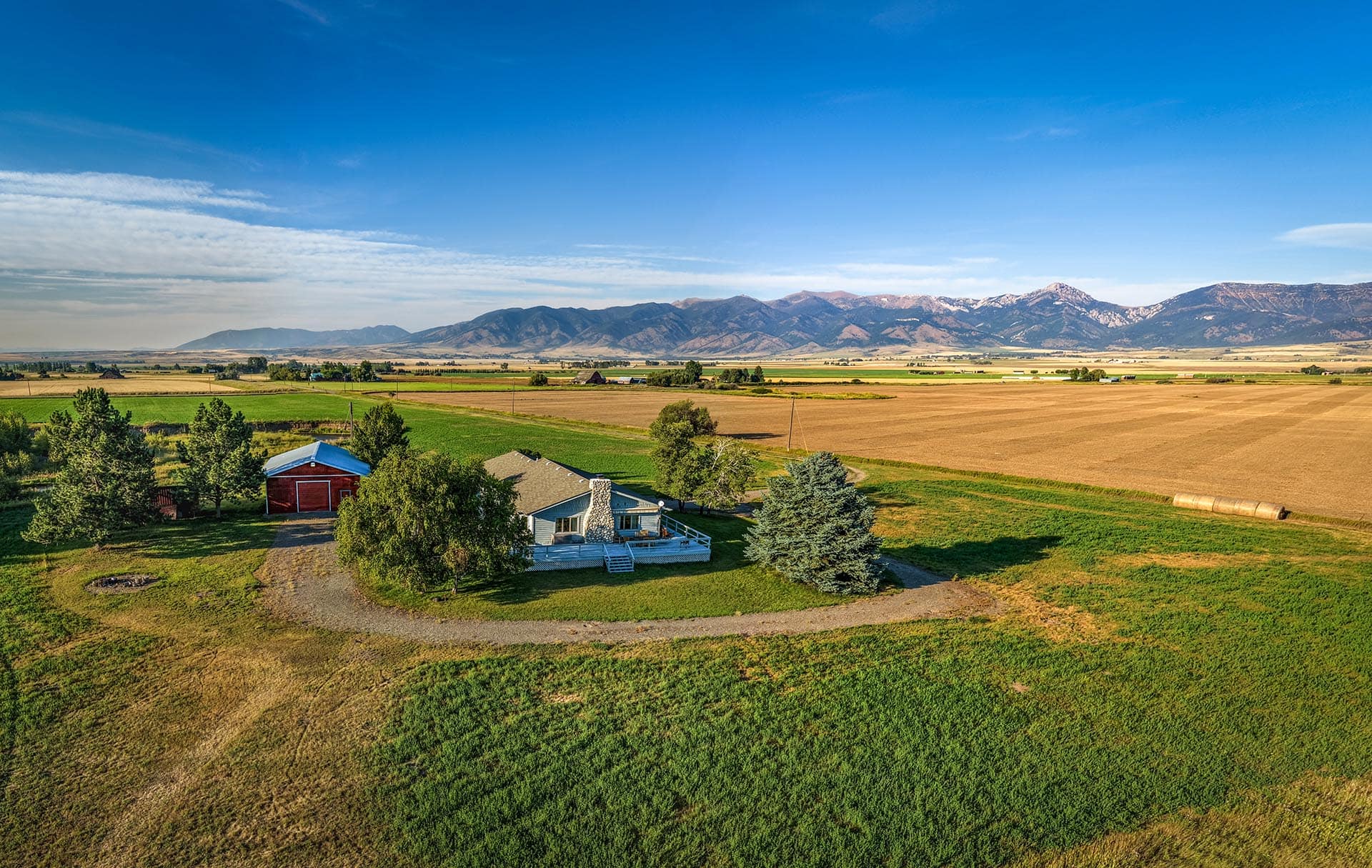 home barn mountain views land montana east gallatin riverlands