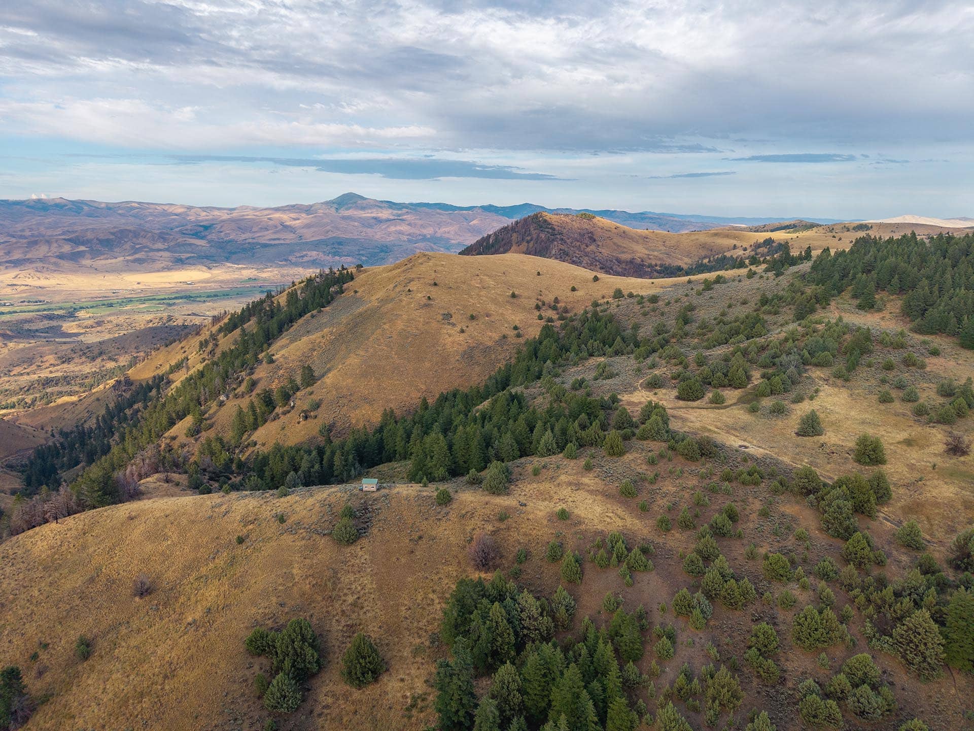 isolated cabin timbered hunting land oregon powell creek ranch