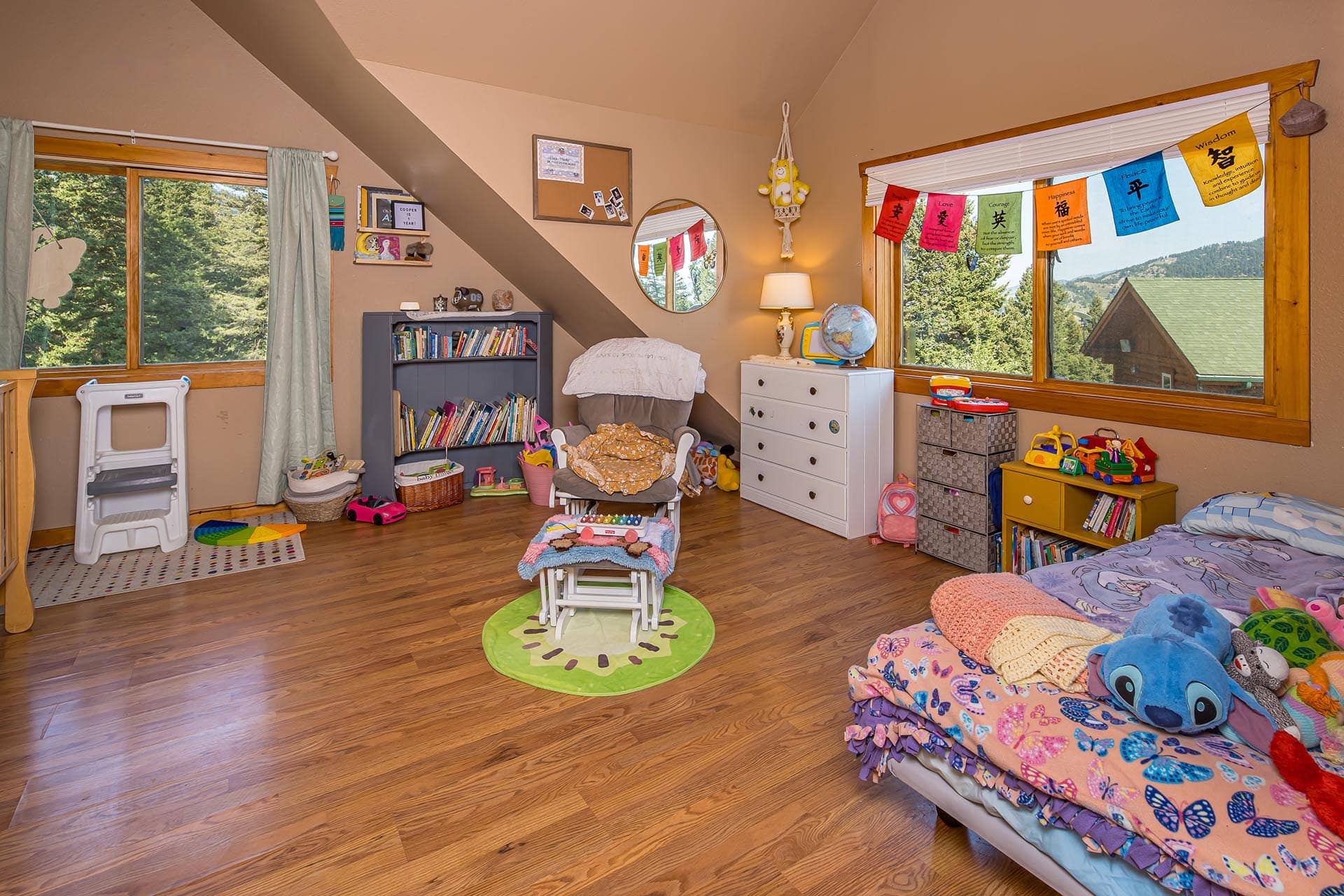 kids bedroom interior view montana elk ranch