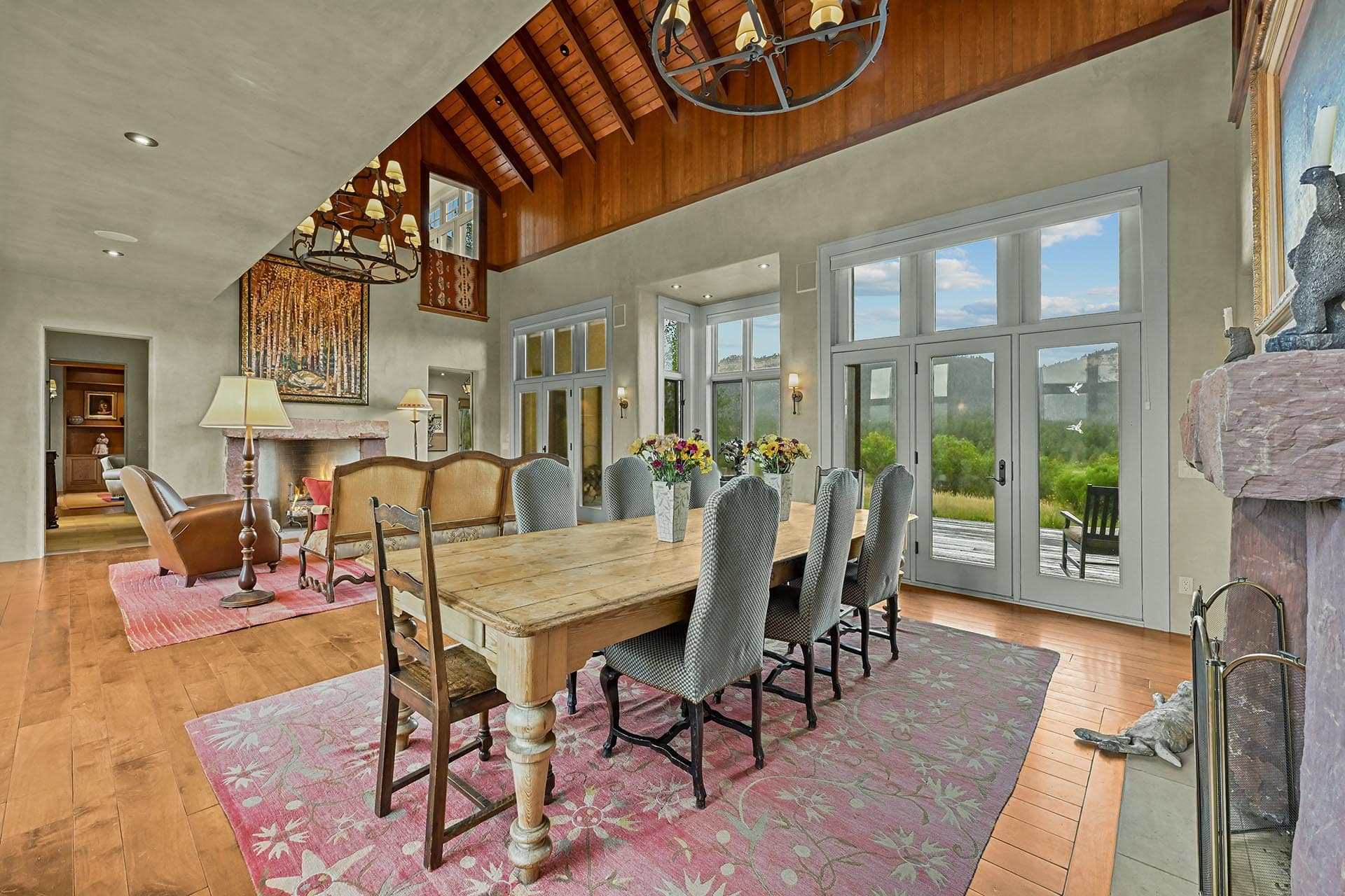 luxury dining room residential estate colorado endless vista ranch