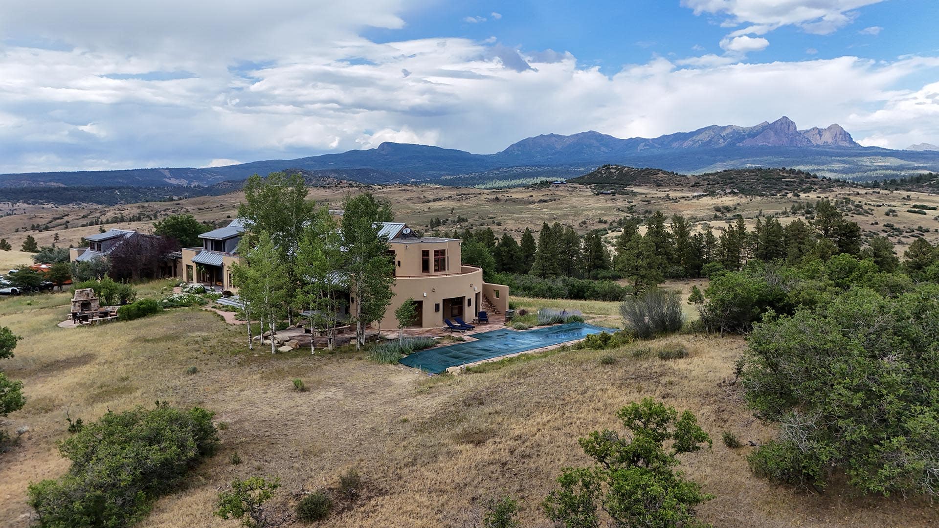 luxury home with pool and mountain views residential estate colorado endless vista ranch