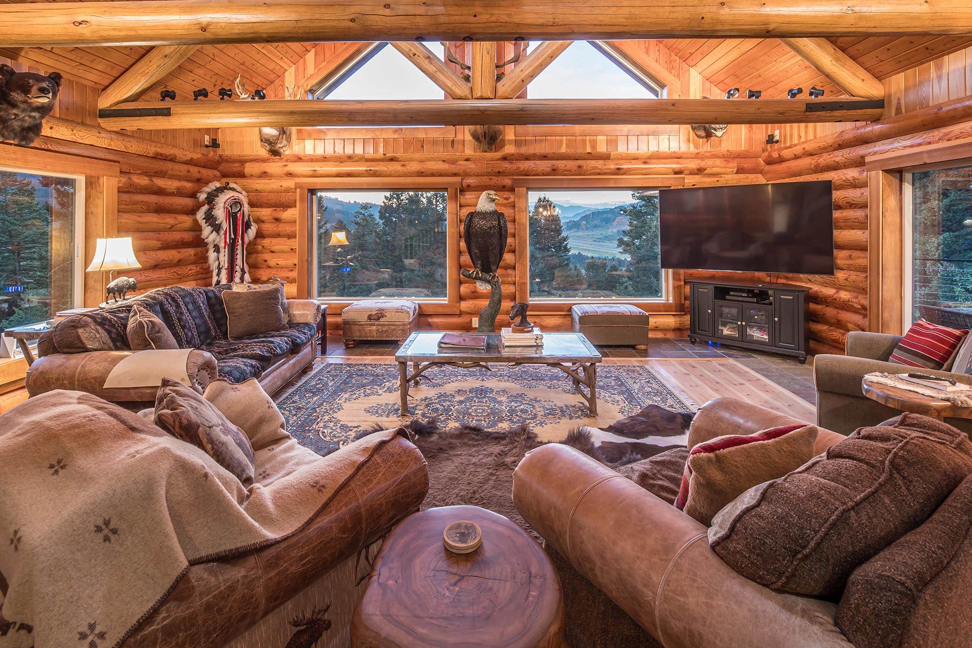 luxury log home for sale montana elk ranch