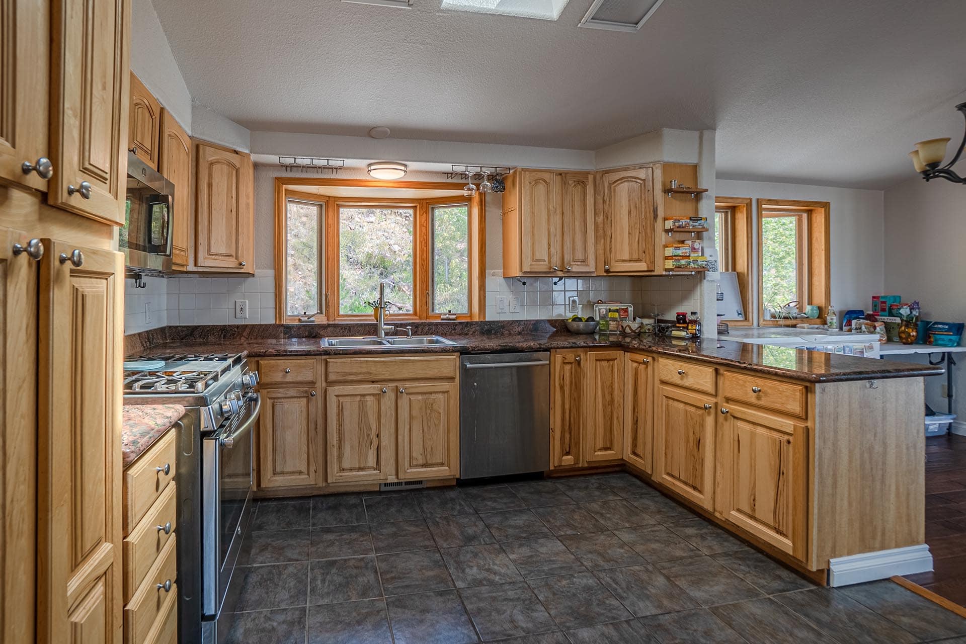 modern kitchen with bay window for sale colorado boulder county vistas