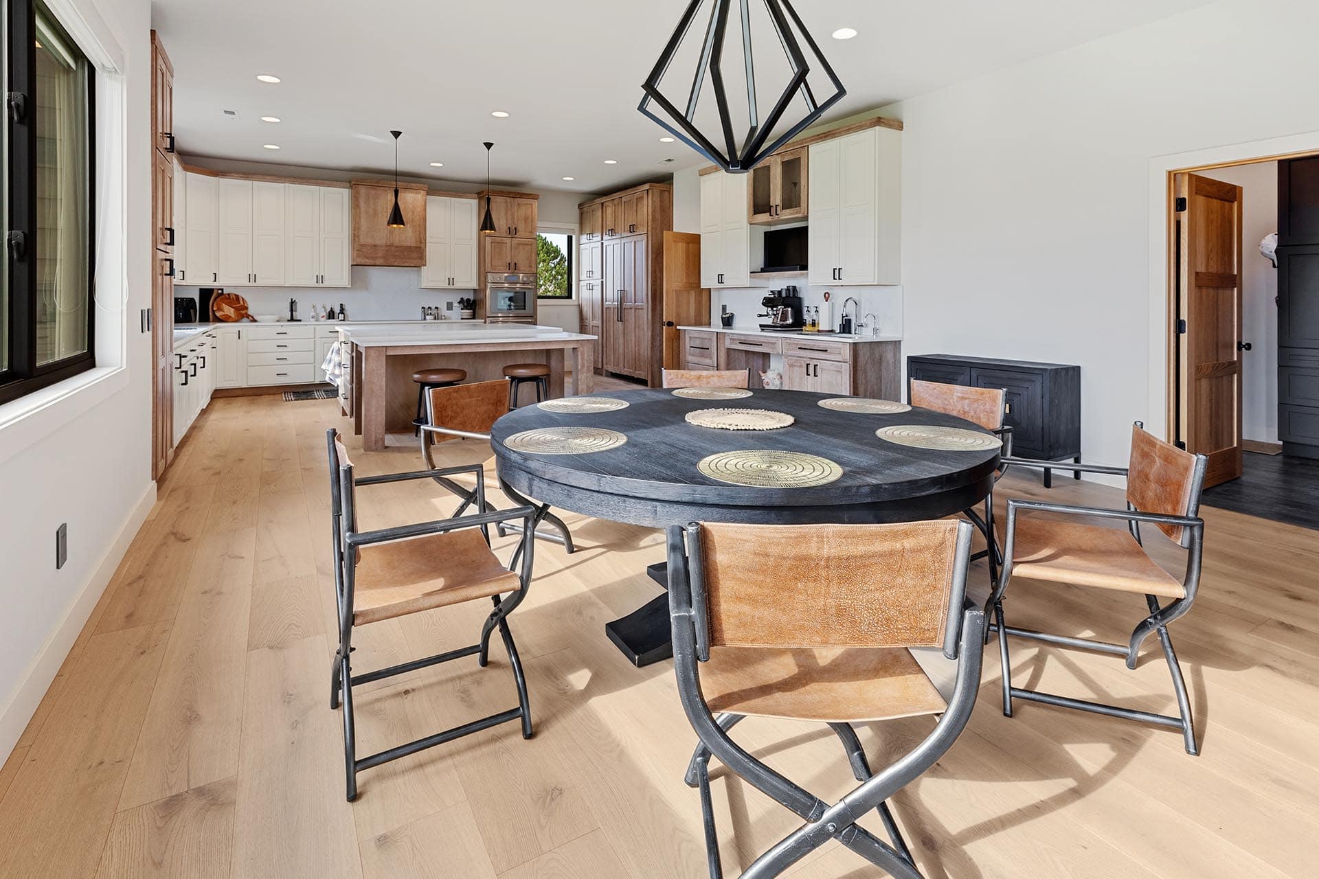 open concept home kitchen montana hollowtop homestead