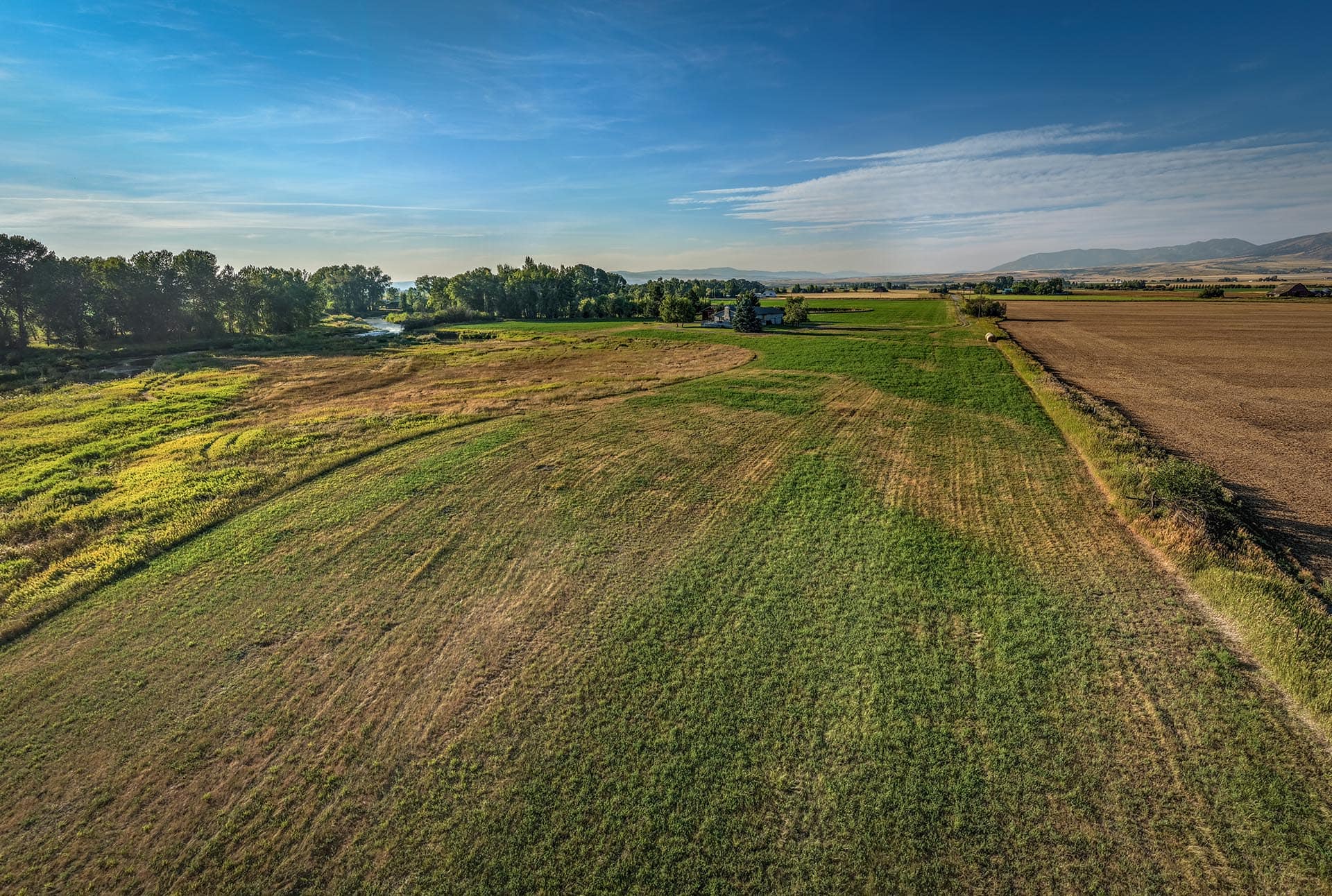 open fields river view land montana east gallatin riverlands