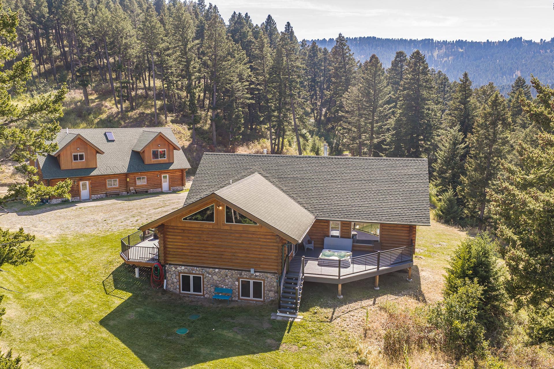 property with hot tub and guest house montana elk ranch