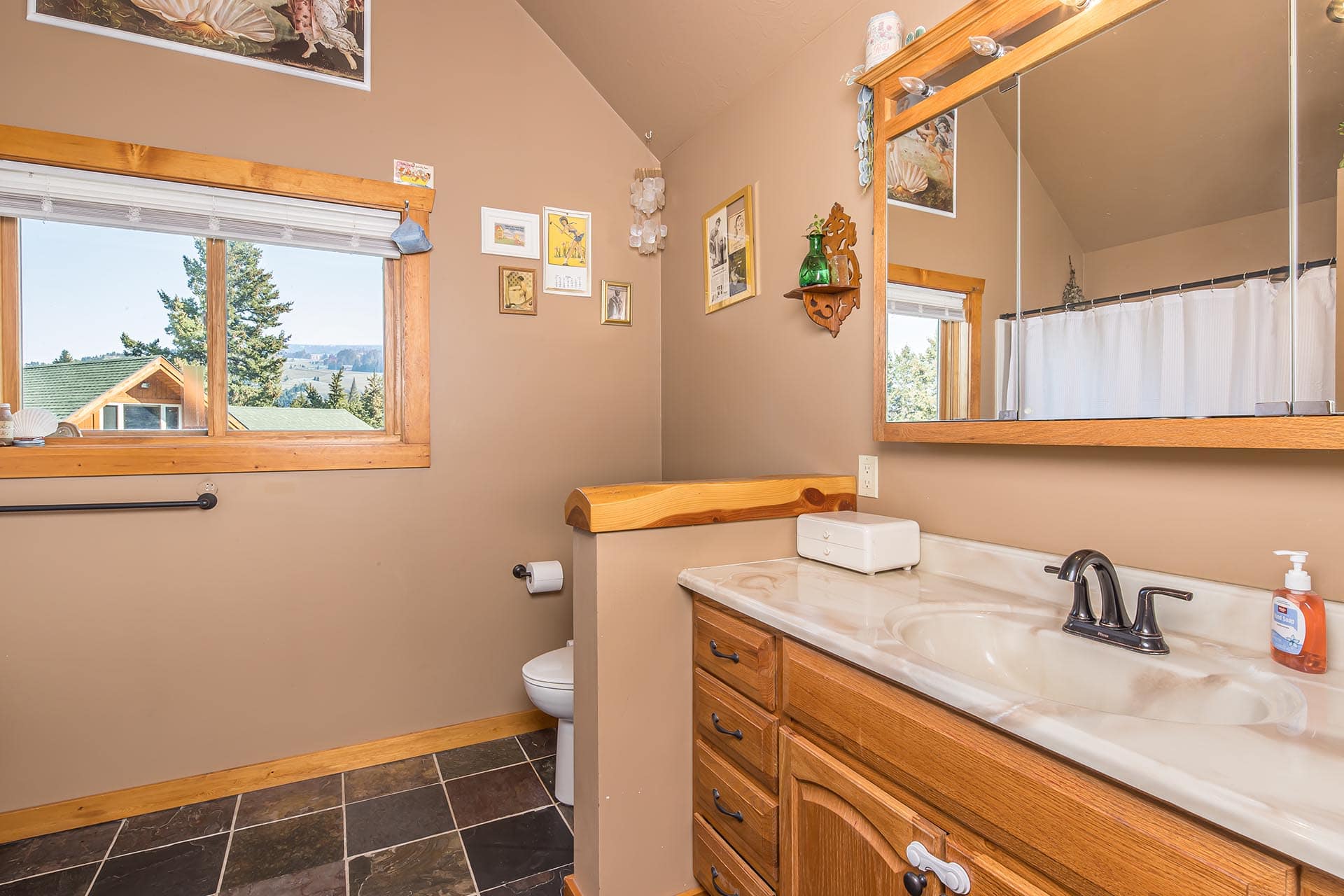 ranch house bathroom interior montana elk ranch