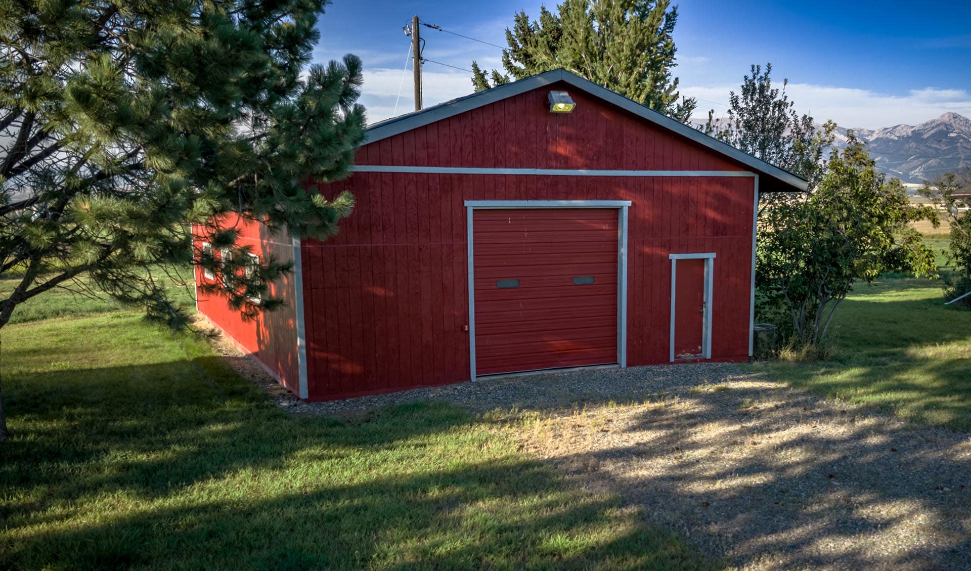 red barn storage building land montana east gallatin riverlands