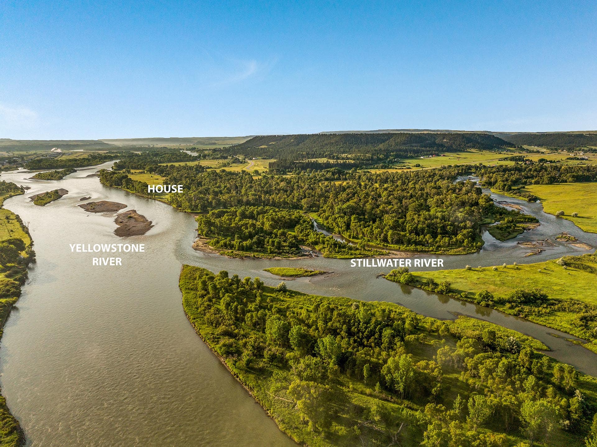 river confluence land for sale montana montana stillwater-yellowstone confluence ranch