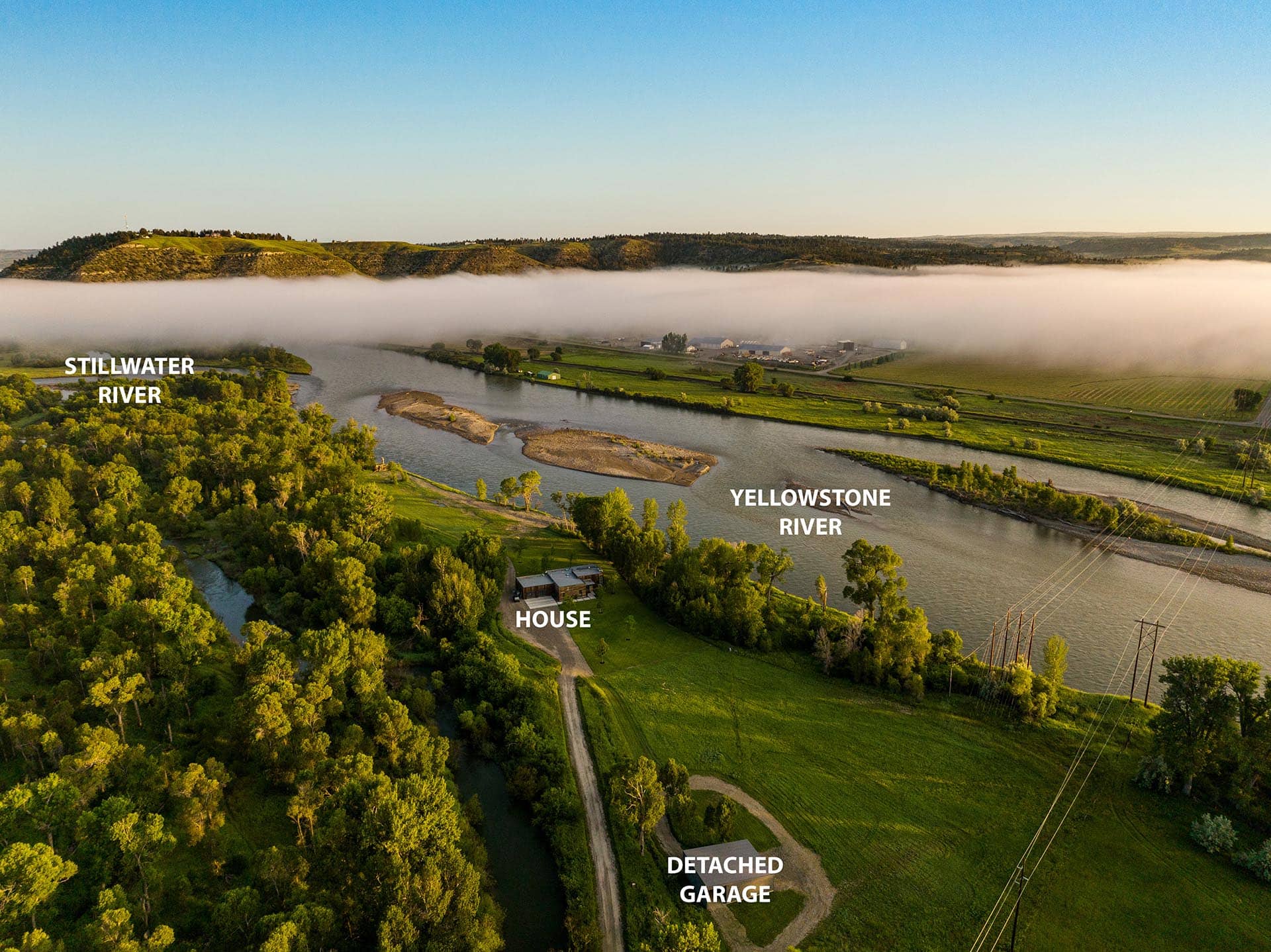 river confluence land for sale montana stillwater-yellowstone confluence ranch view