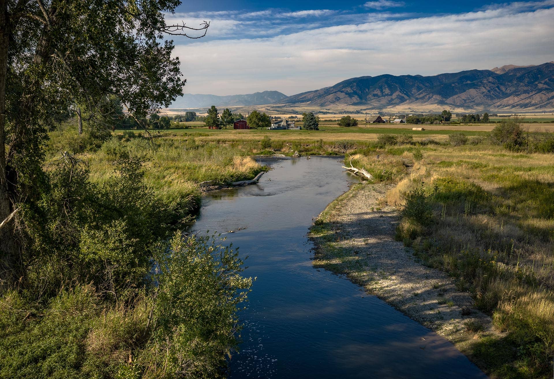river valley land for sale with farm views montana east gallatin riverlands
