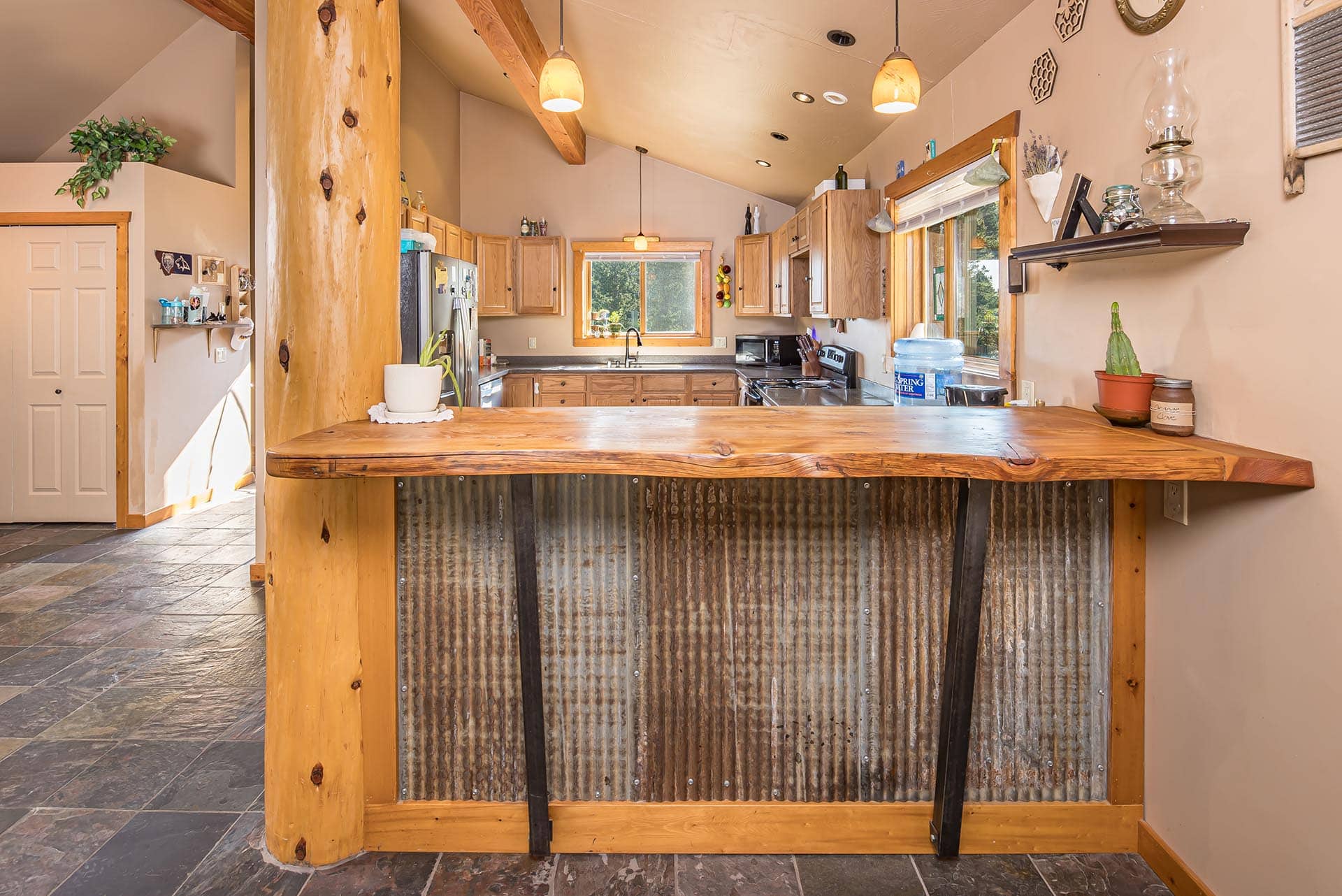 rustic kitchen interior montana elk ranch view montana elk ranch