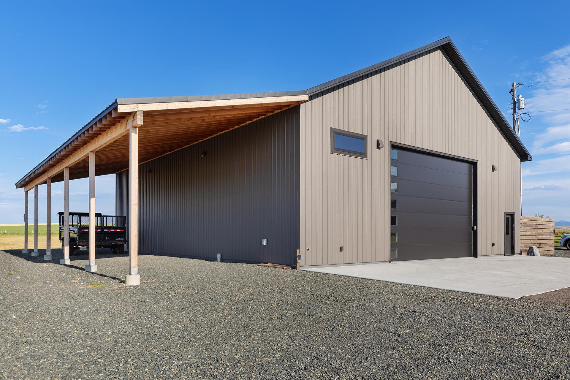 shop building with carport montana hollowtop homestead