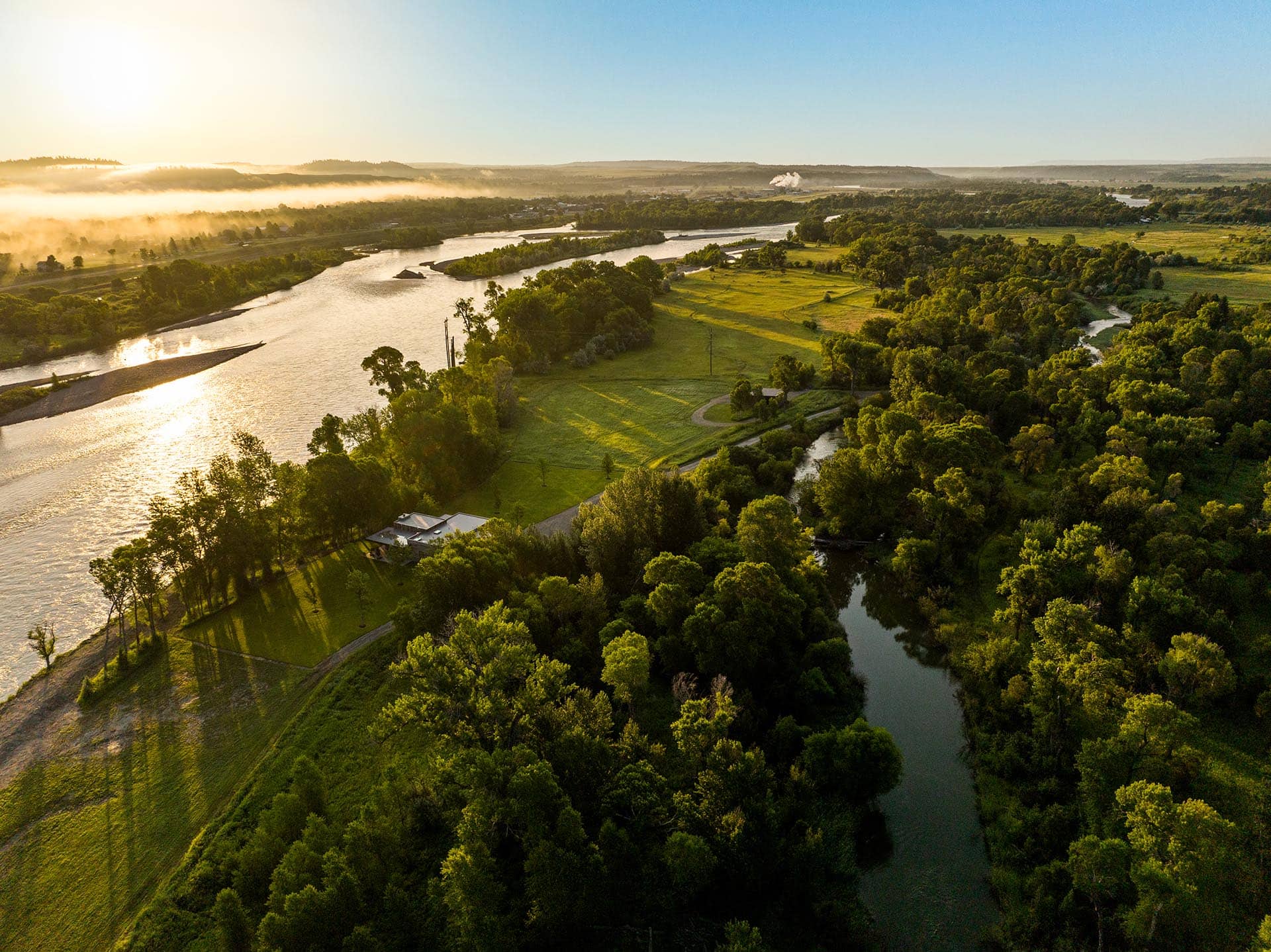 water frontage for sale montana stillwater-yellowstone confluence ranch