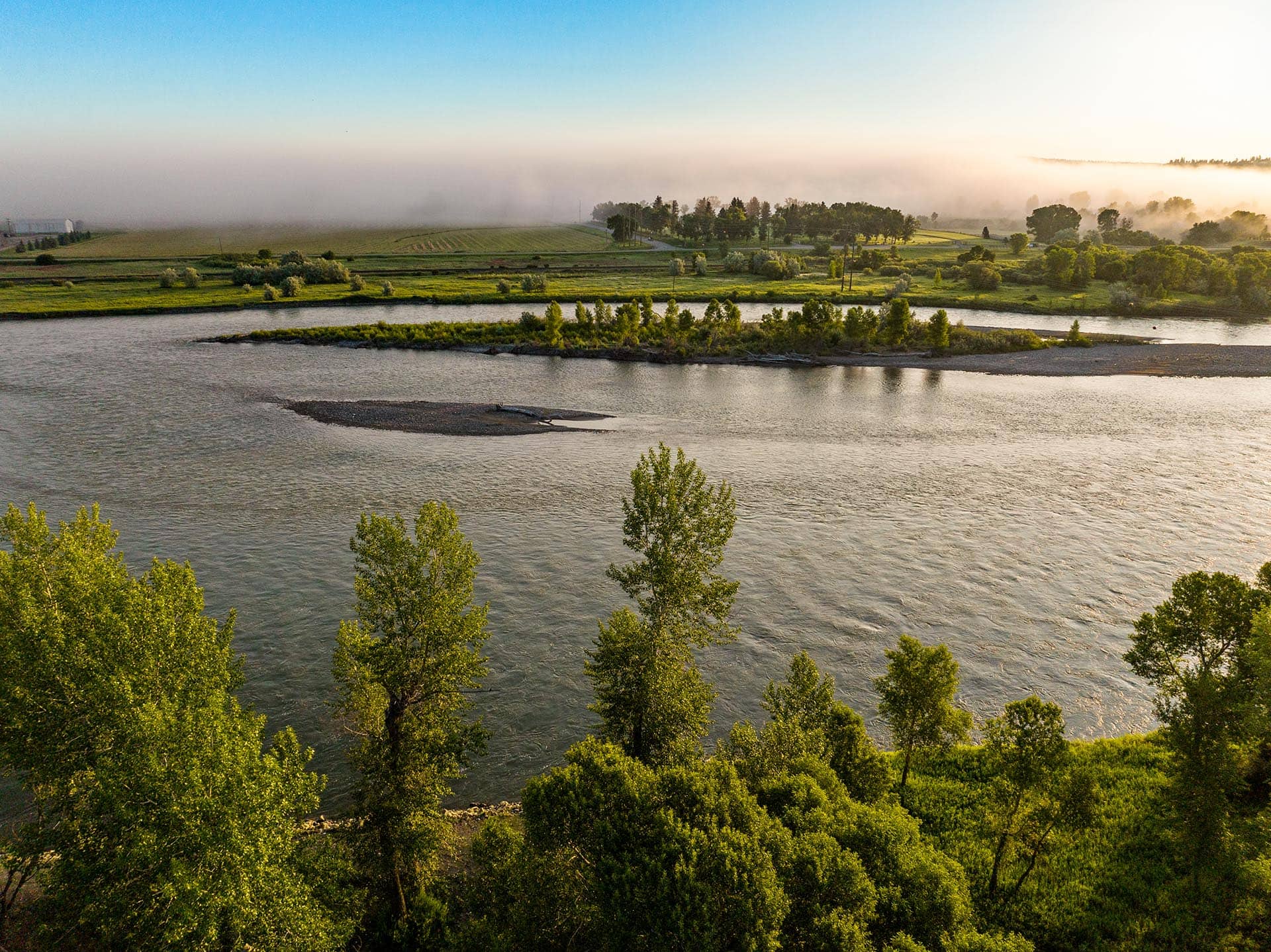 waterfront property with farmland montana stillwater-yellowstone confluence ranch
