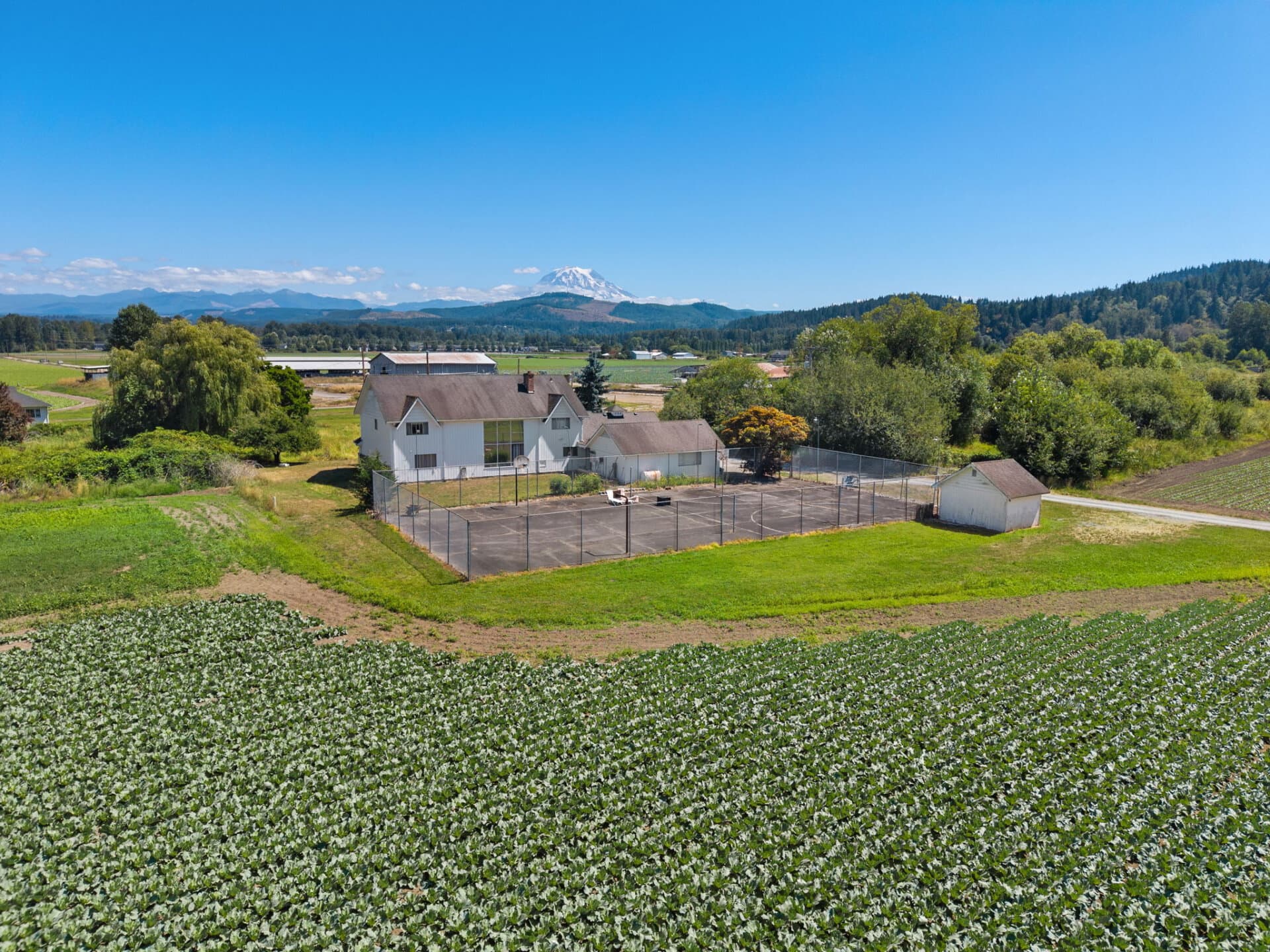 Farmhouse with farm view for sale Washington Mountain Harvest Farm