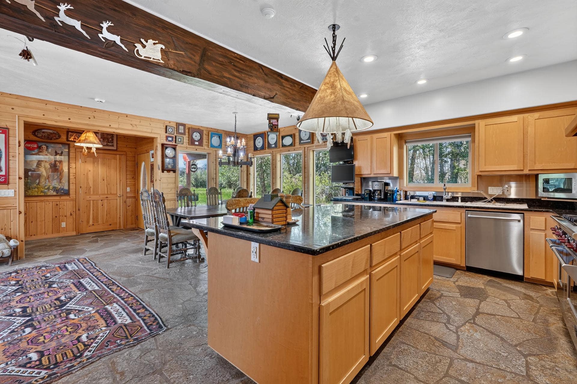 Open Kitchen Layout Idaho Circle RG Ranch.