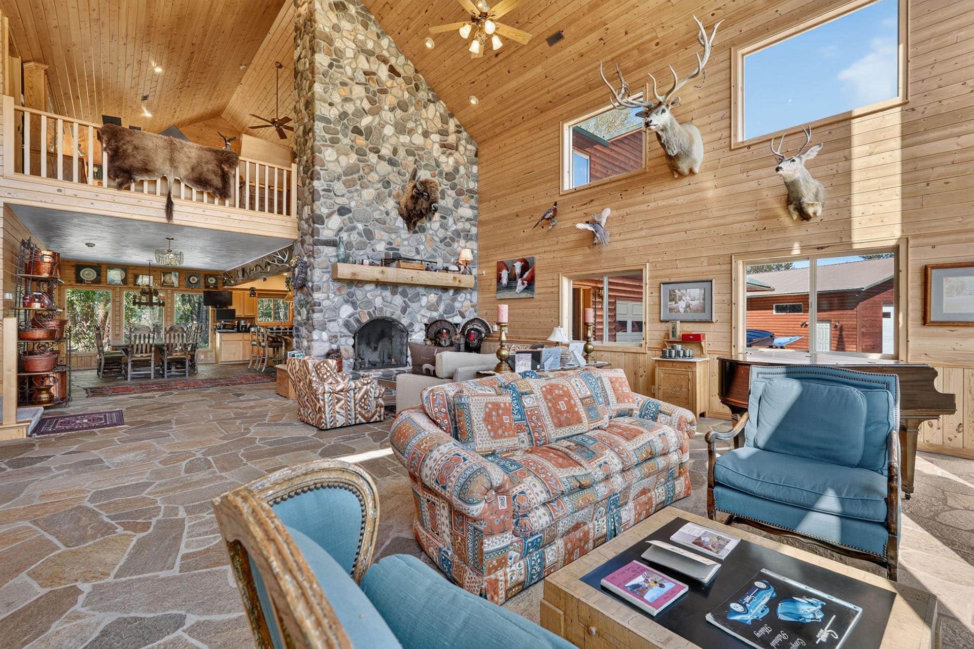 Rustic Cabin Interior Idaho Circle RG Ranch.