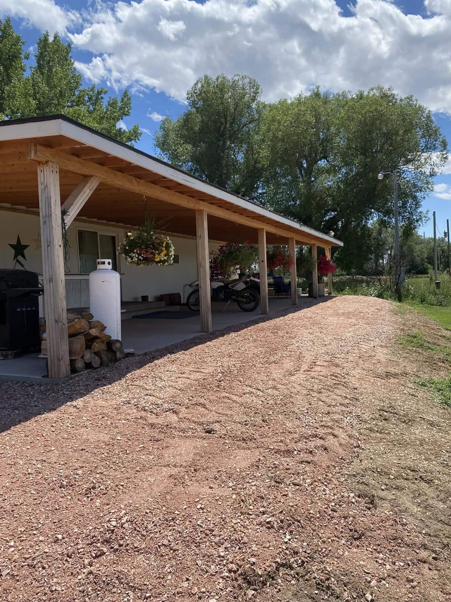 back of house summer Montana Clarks Fork Waterfowl Camp