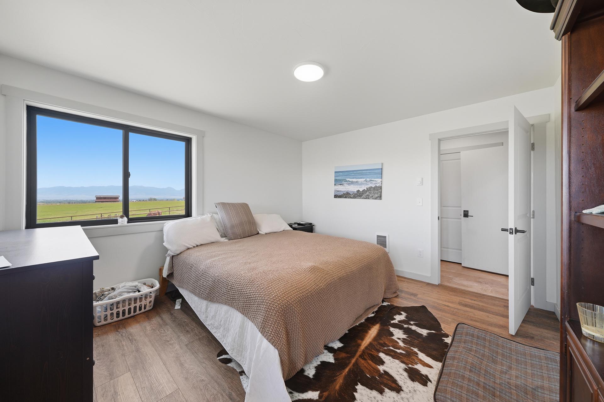 bedroom with mountain views montana trailcrest horse property