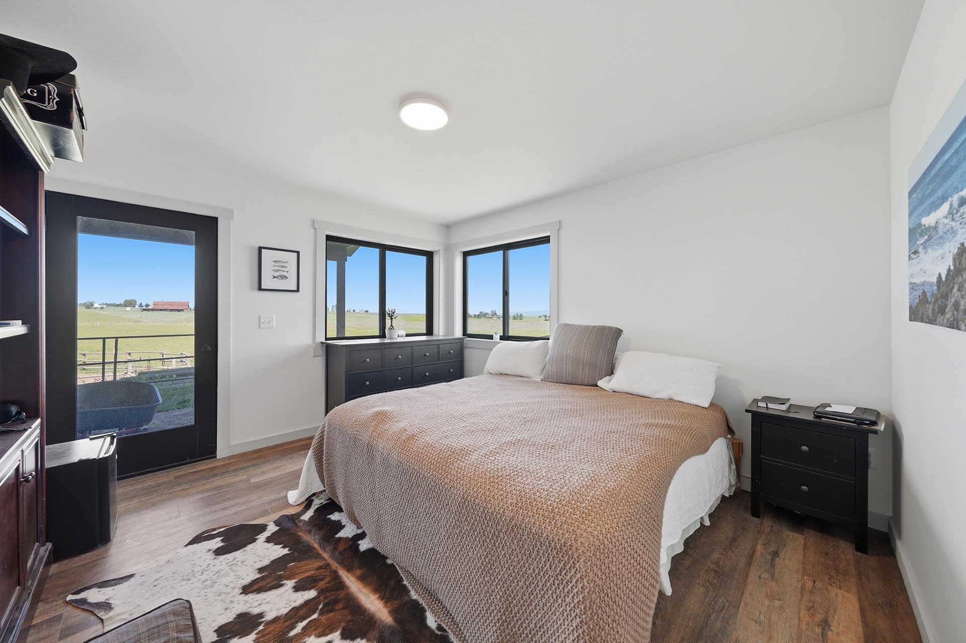 bedroom with pasture views montana trailcrest horse property