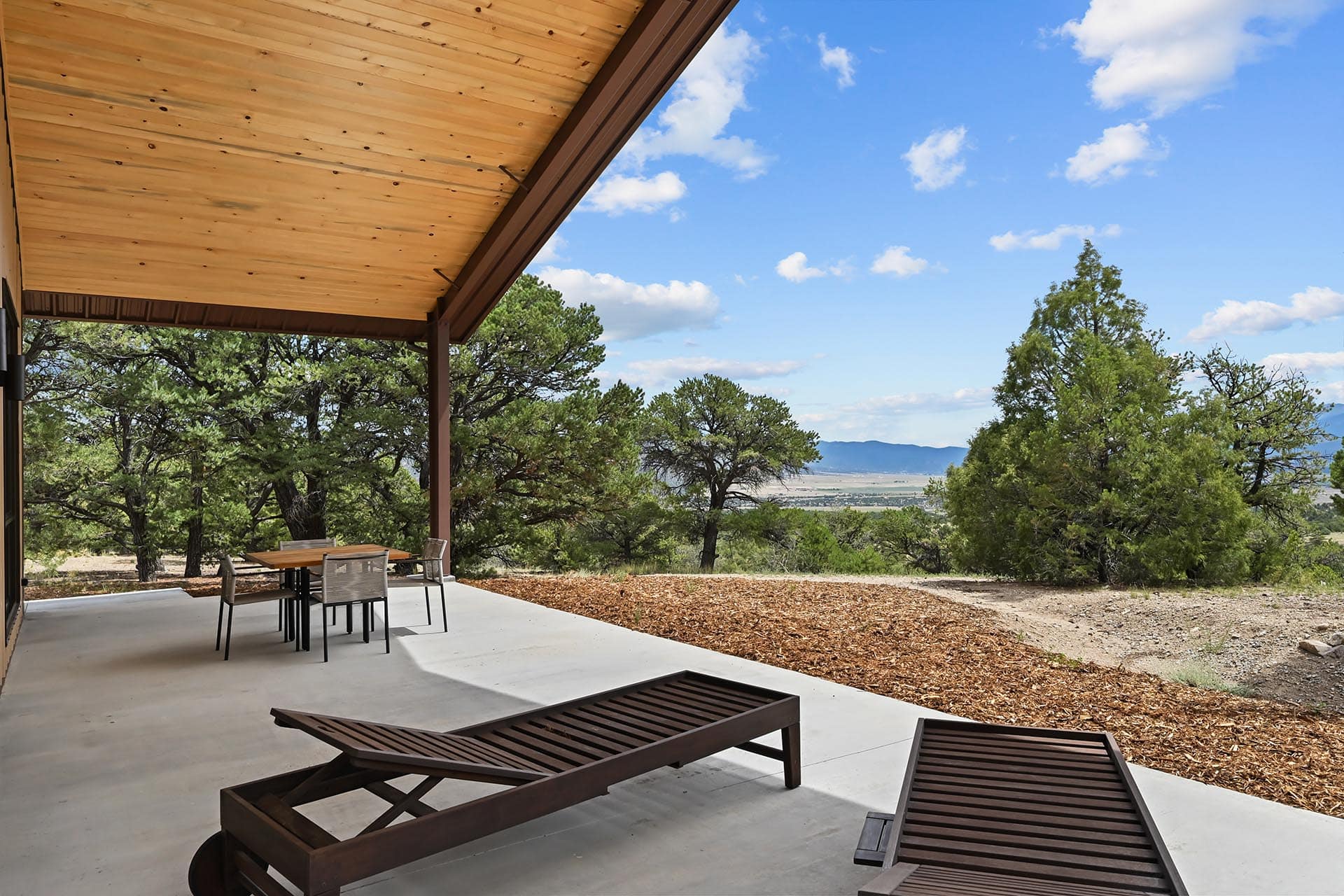 covered patio mountain view residential estate for sale colorado collegiate peaks ranch