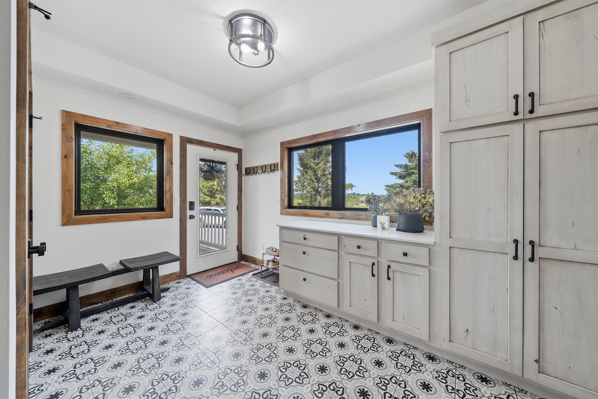 custom mudroom entryway property for sale montana trailcrest horse property