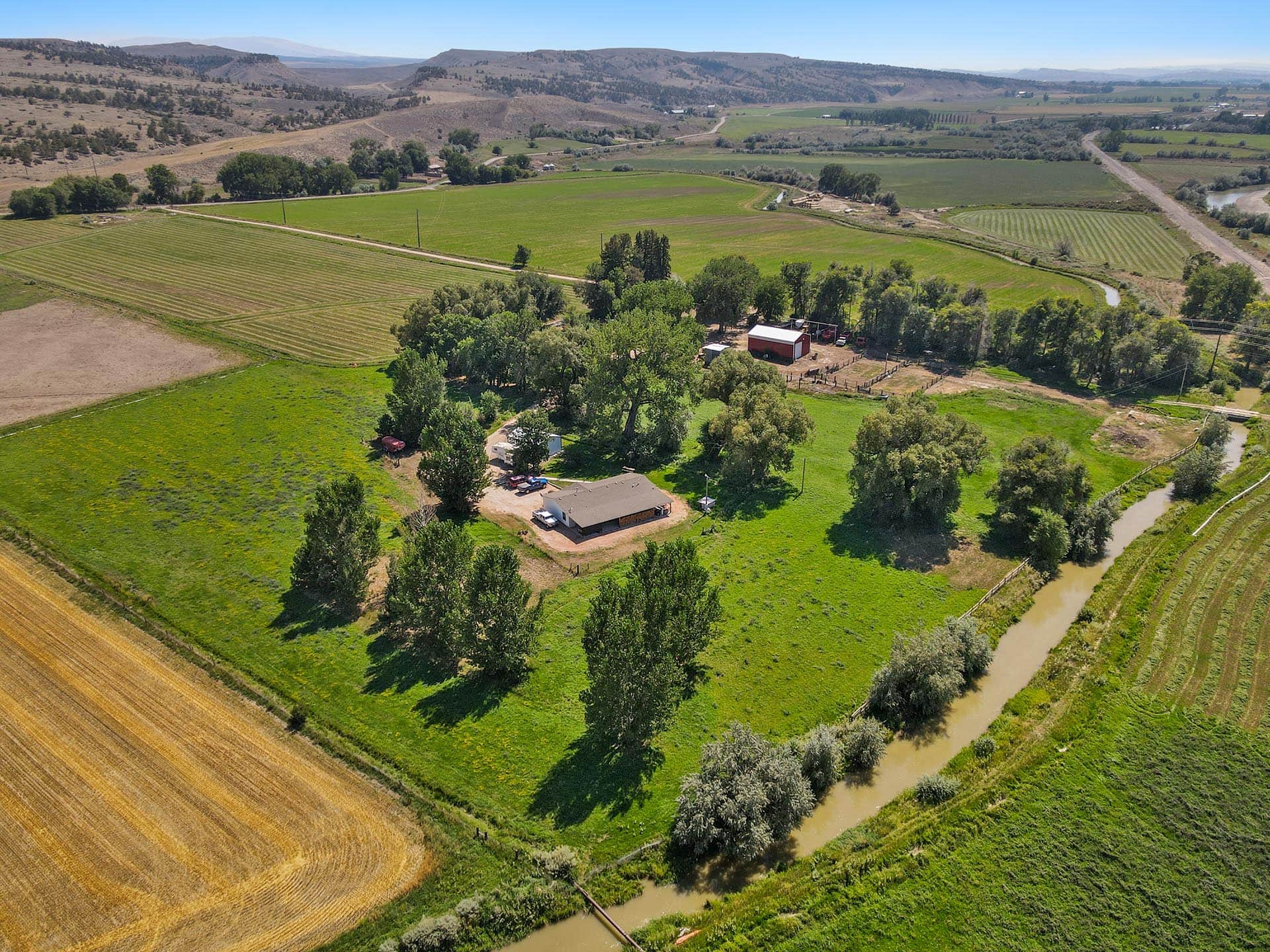 ditch house field improvements Montana Clarks Fork Waterfowl Camp