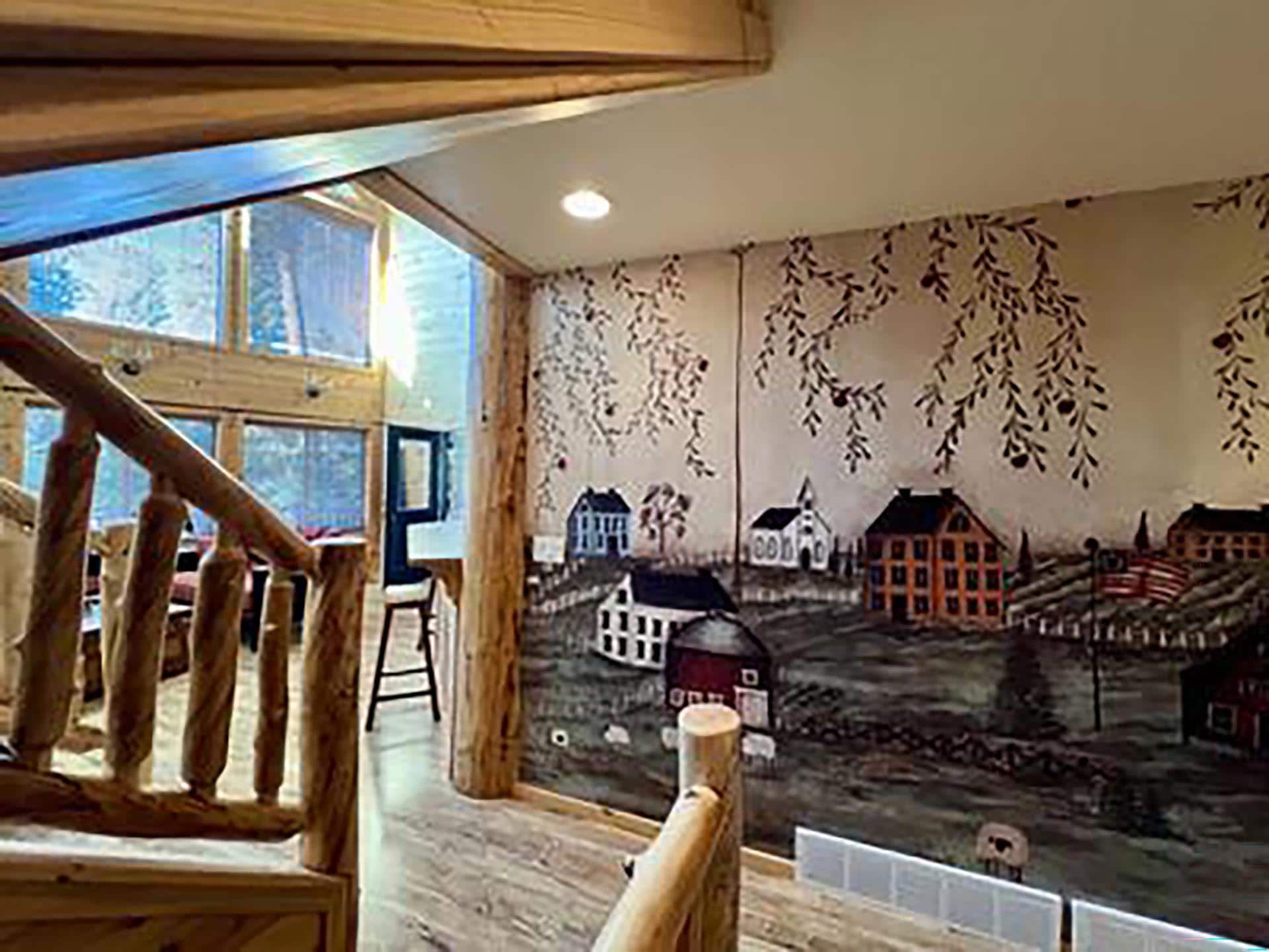 farm scene mural ranch utah redwood road cabin