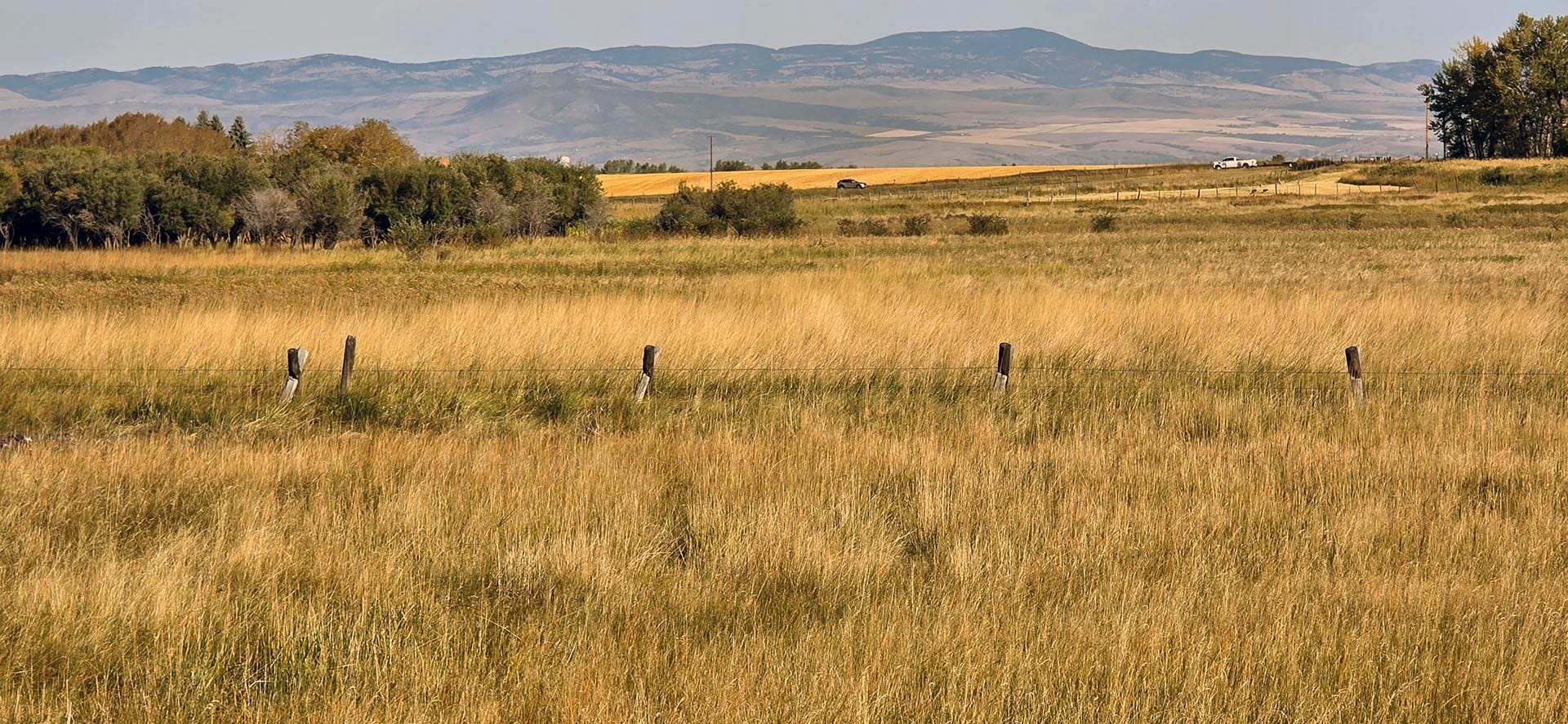 fenced open field land for sale with distant hills montana west bozeman homestead