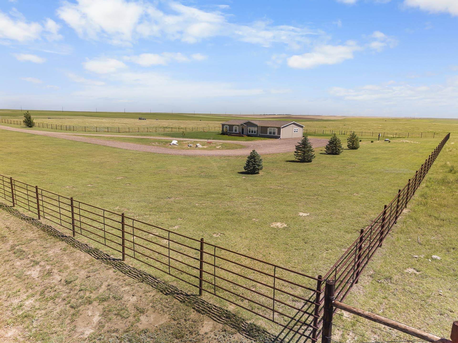 fenced open pasture land colorado buck creek ranch