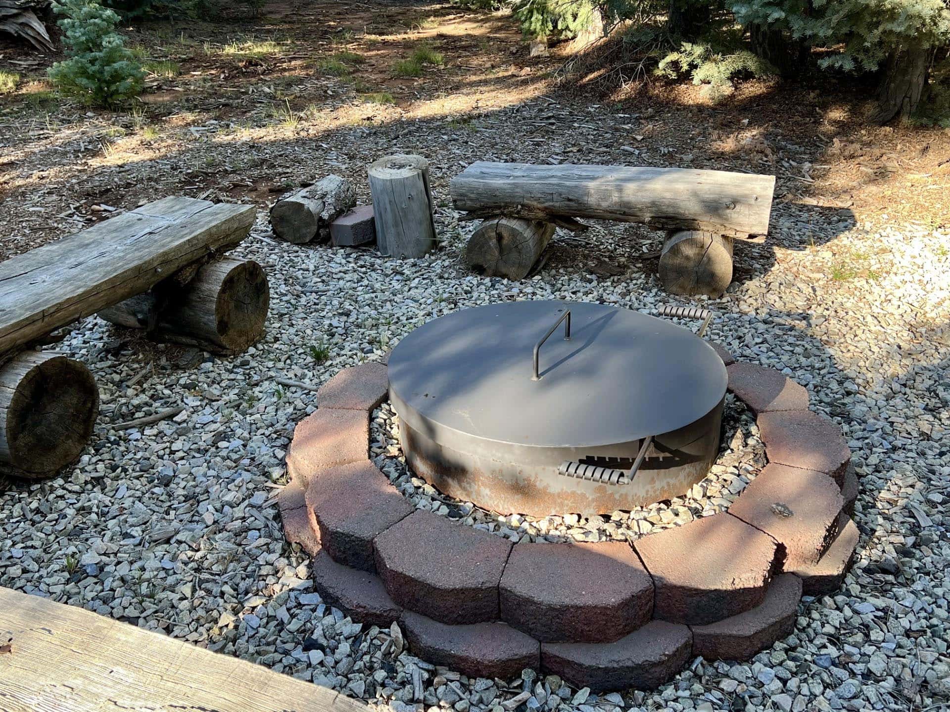fire pit area utah redwood road cabin
