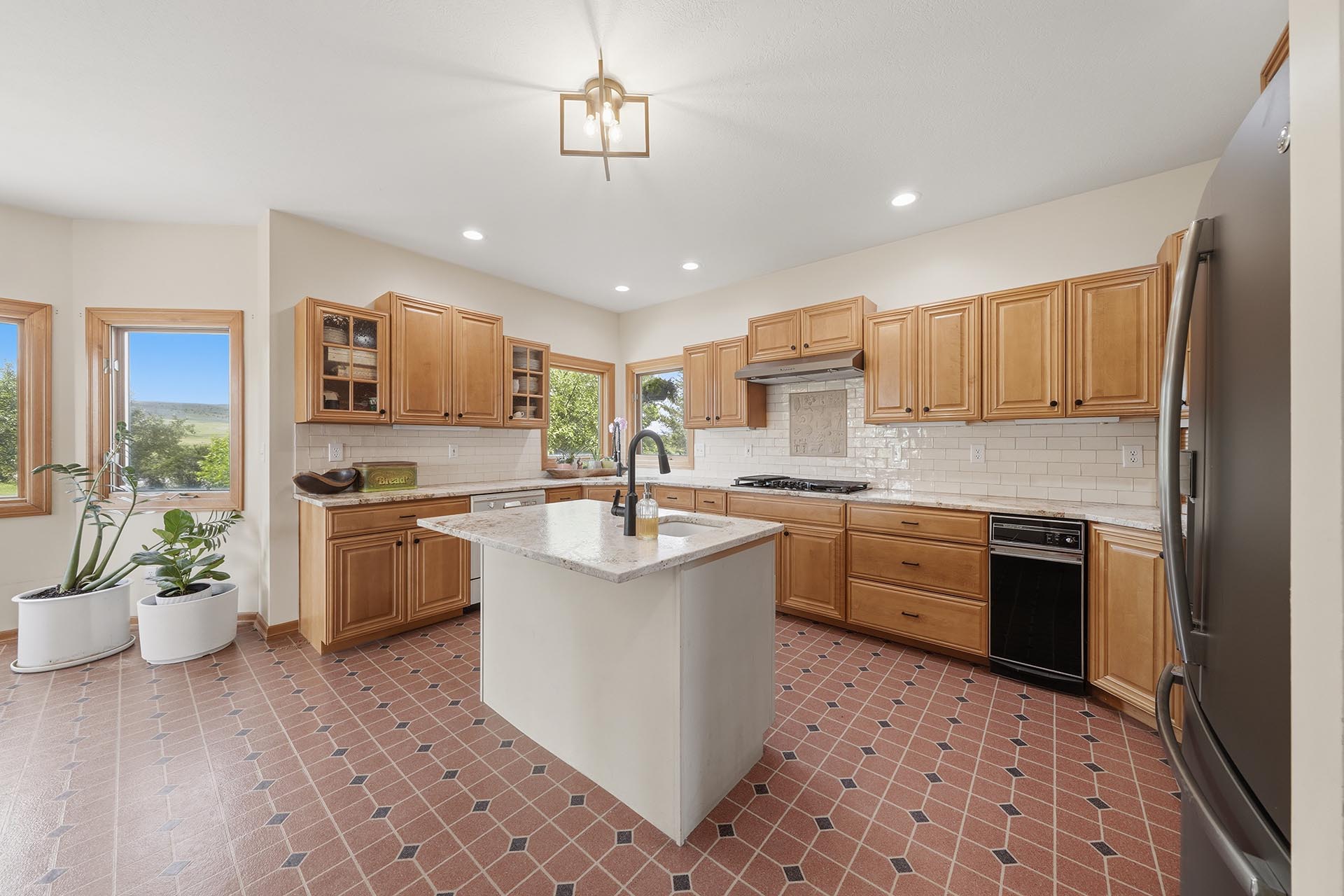 gourmet kitchen with island for sale montana trailcrest horse property
