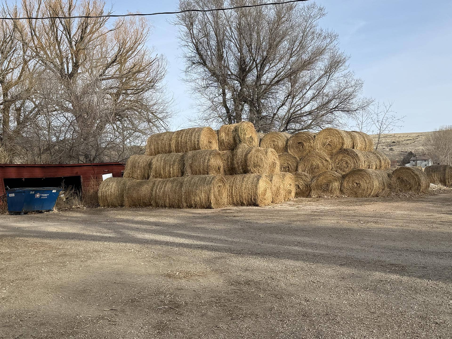 hay stack Montana Clarks Fork Waterfowl Camp