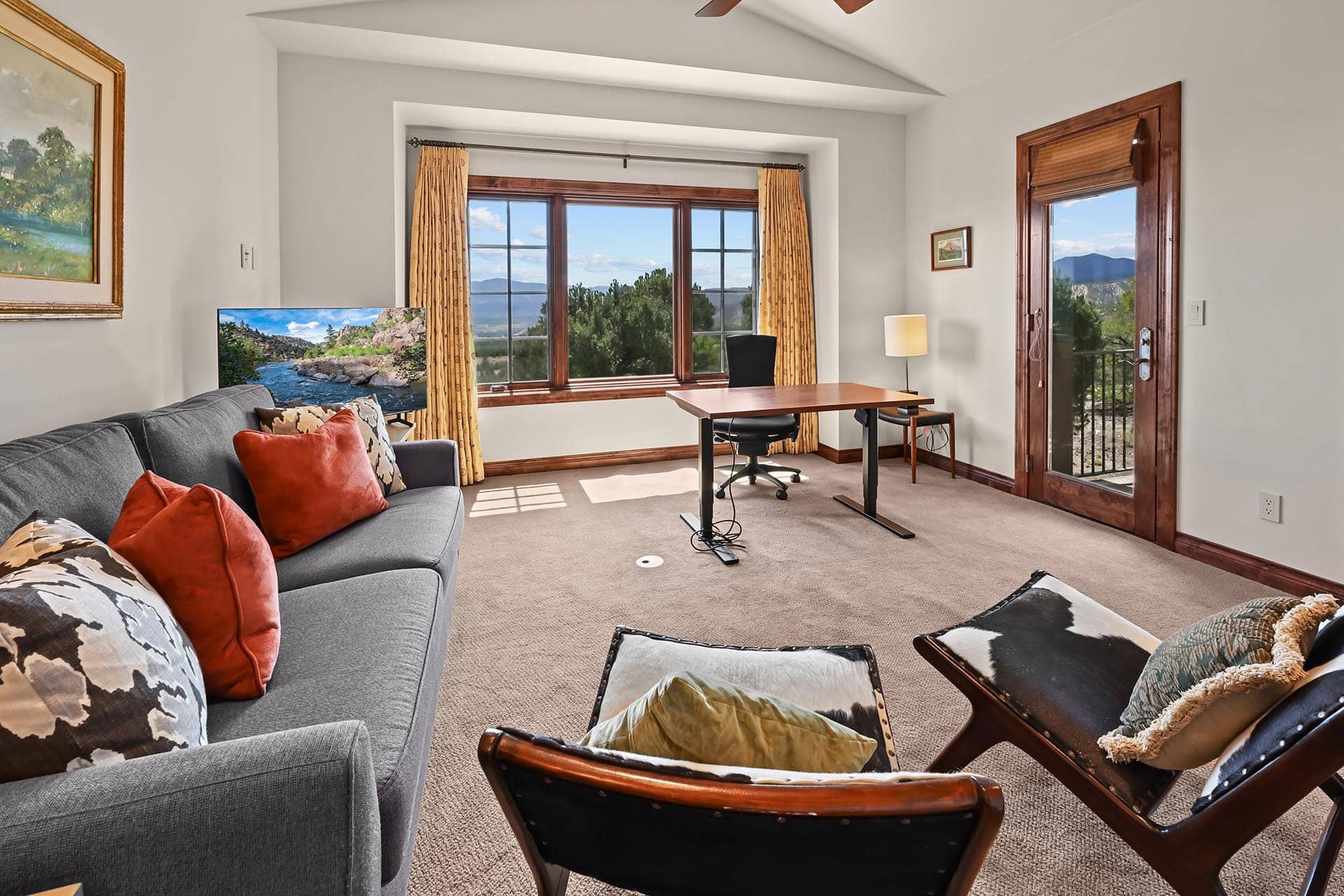 home office with scenic views residential estate property for sale colorado collegiate peaks ranch