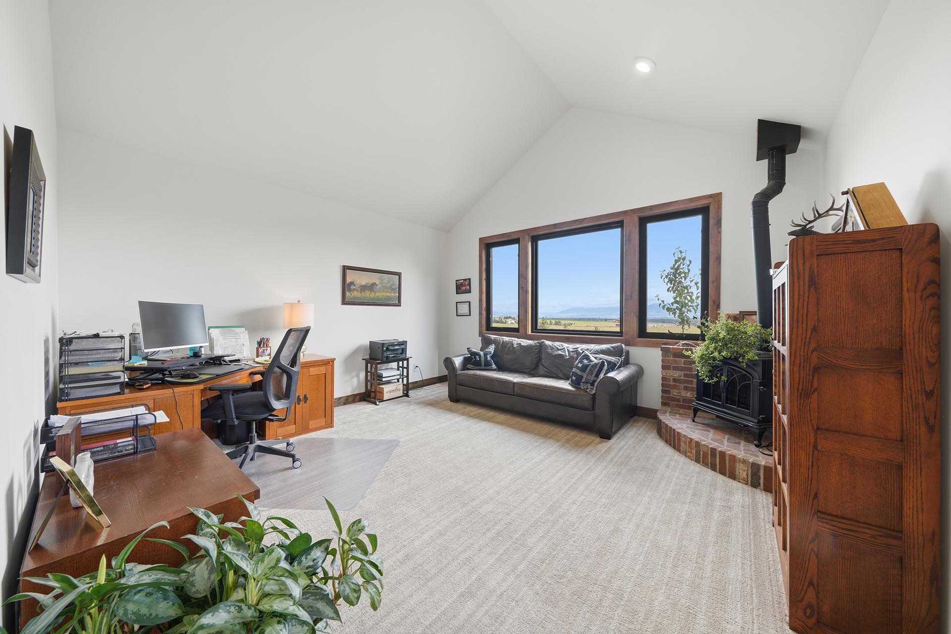 home office with views montana trailcrest horse property