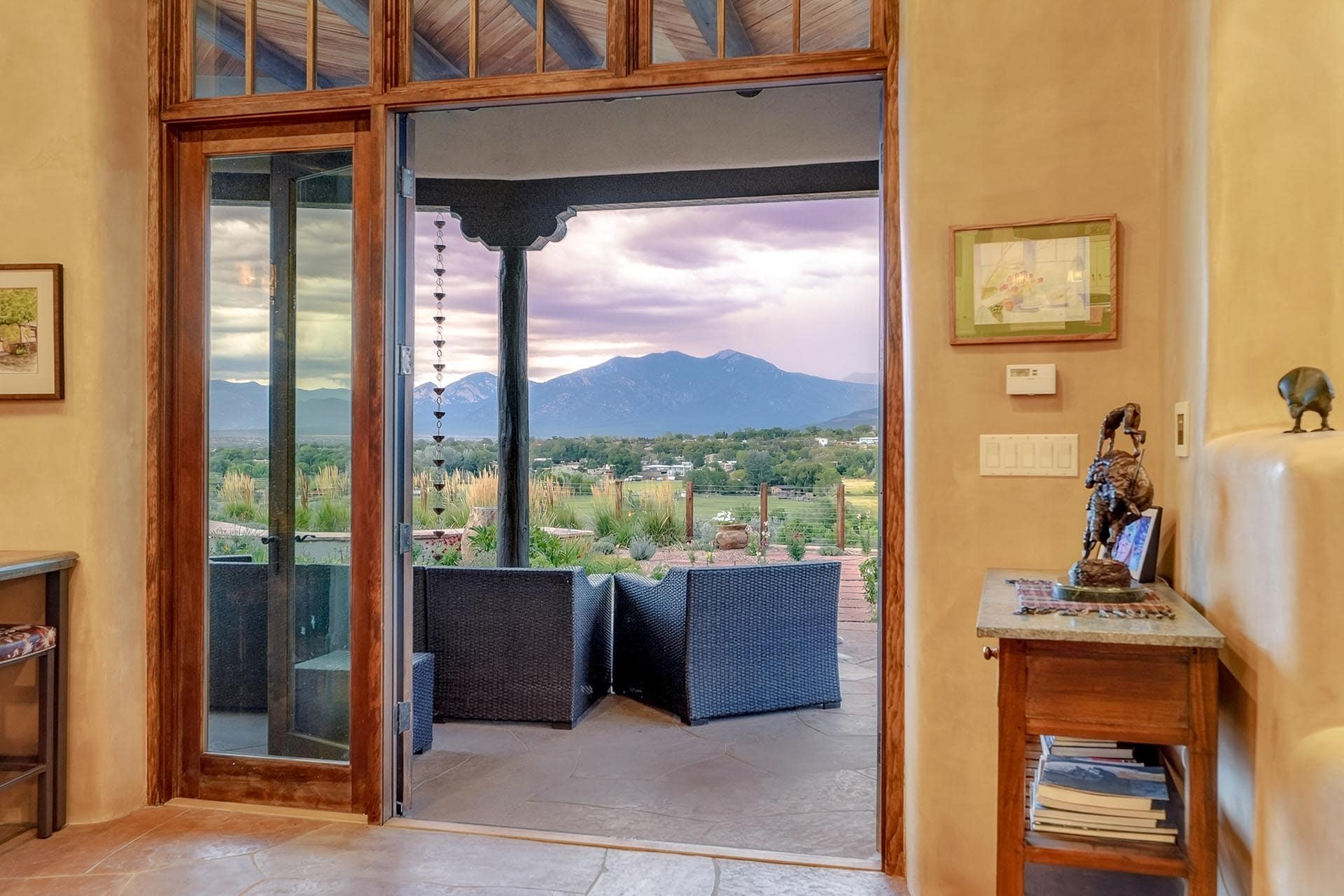 home with mountain views for sale with patio new mexico hacienda de suenos