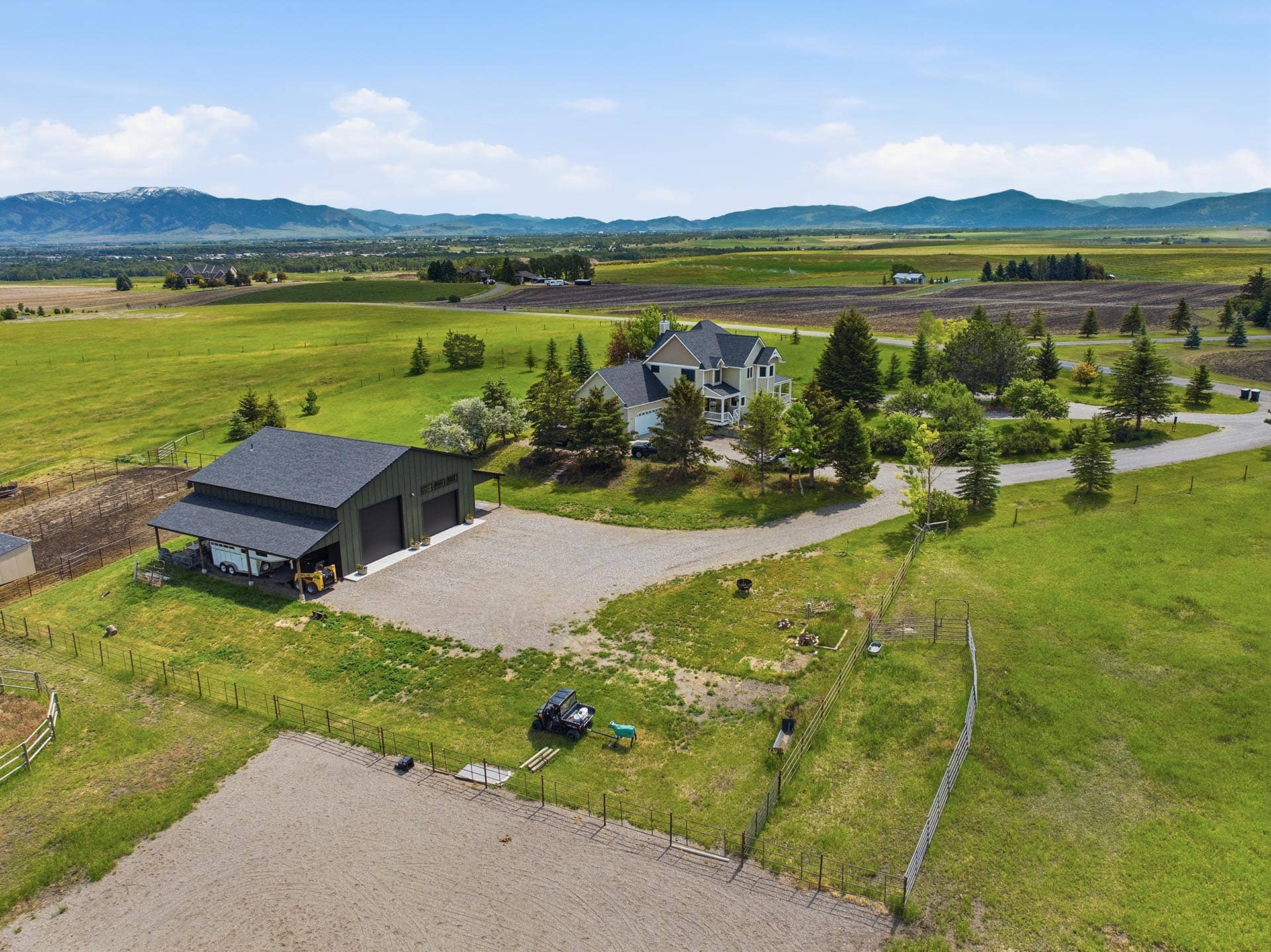 horse riding arena and barn land montana trailcrest horse property